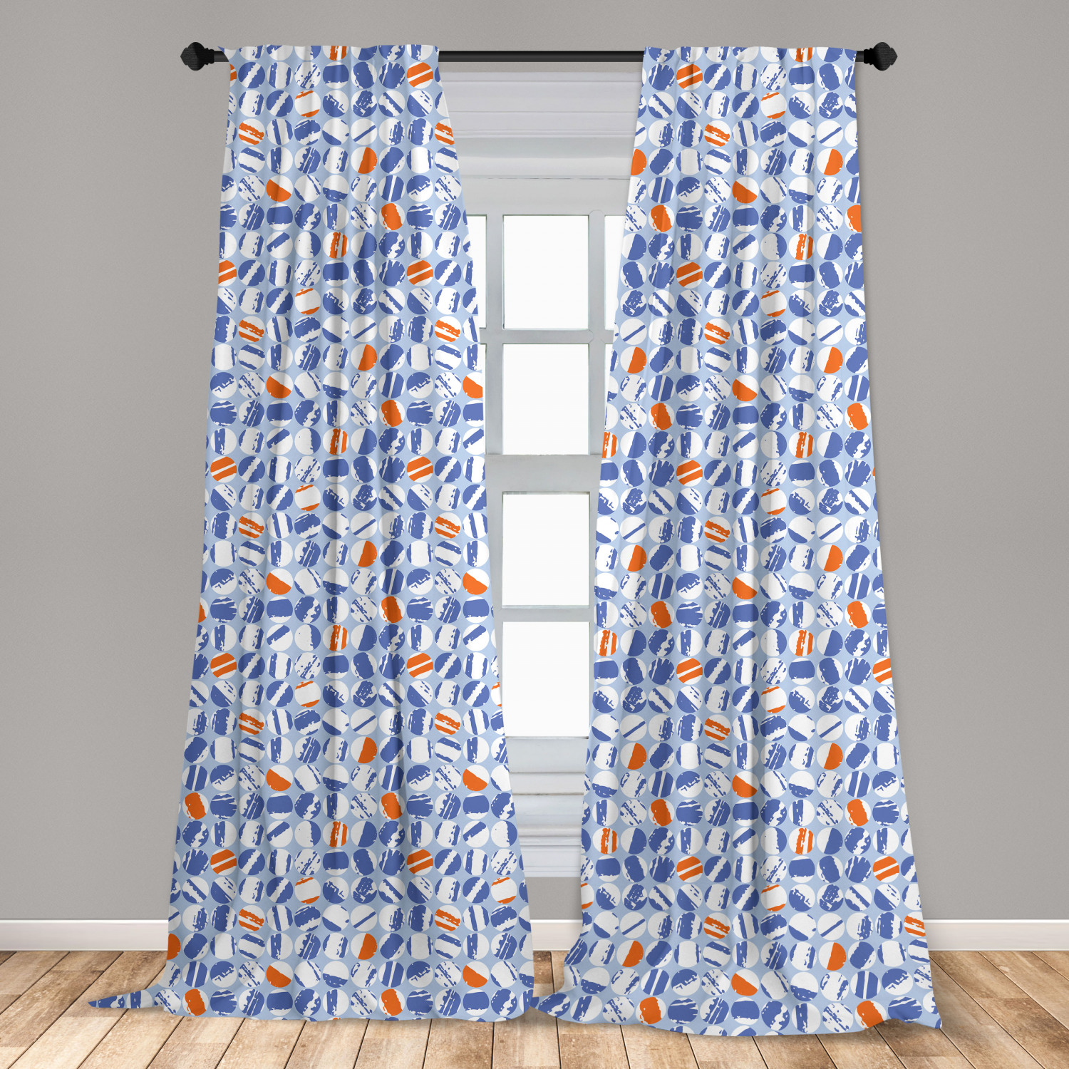 Art Abstract Microfiber Curtains 2 Panel Set Living Room Bedroom in 3 Sizes - Picture 83 of 112