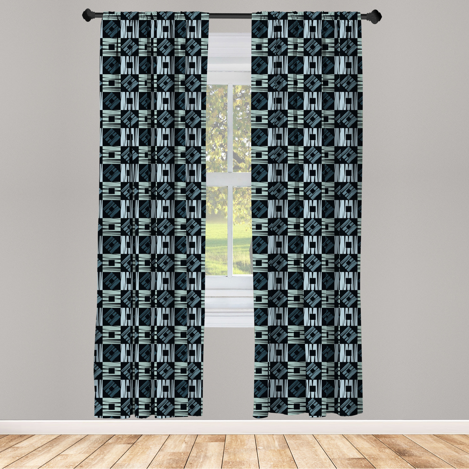 Art Abstract Microfiber Curtains 2 Panel Set Living Room Bedroom in 3 Sizes - Picture 56 of 112
