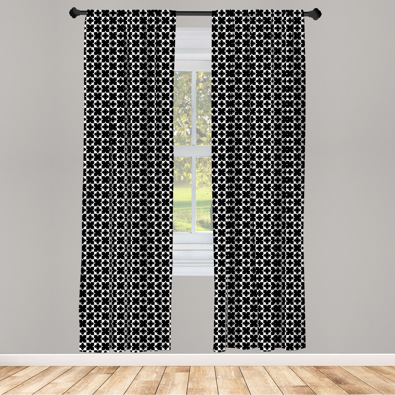 Art Abstract Microfiber Curtains 2 Panel Set Living Room Bedroom in 3 Sizes - Picture 72 of 112