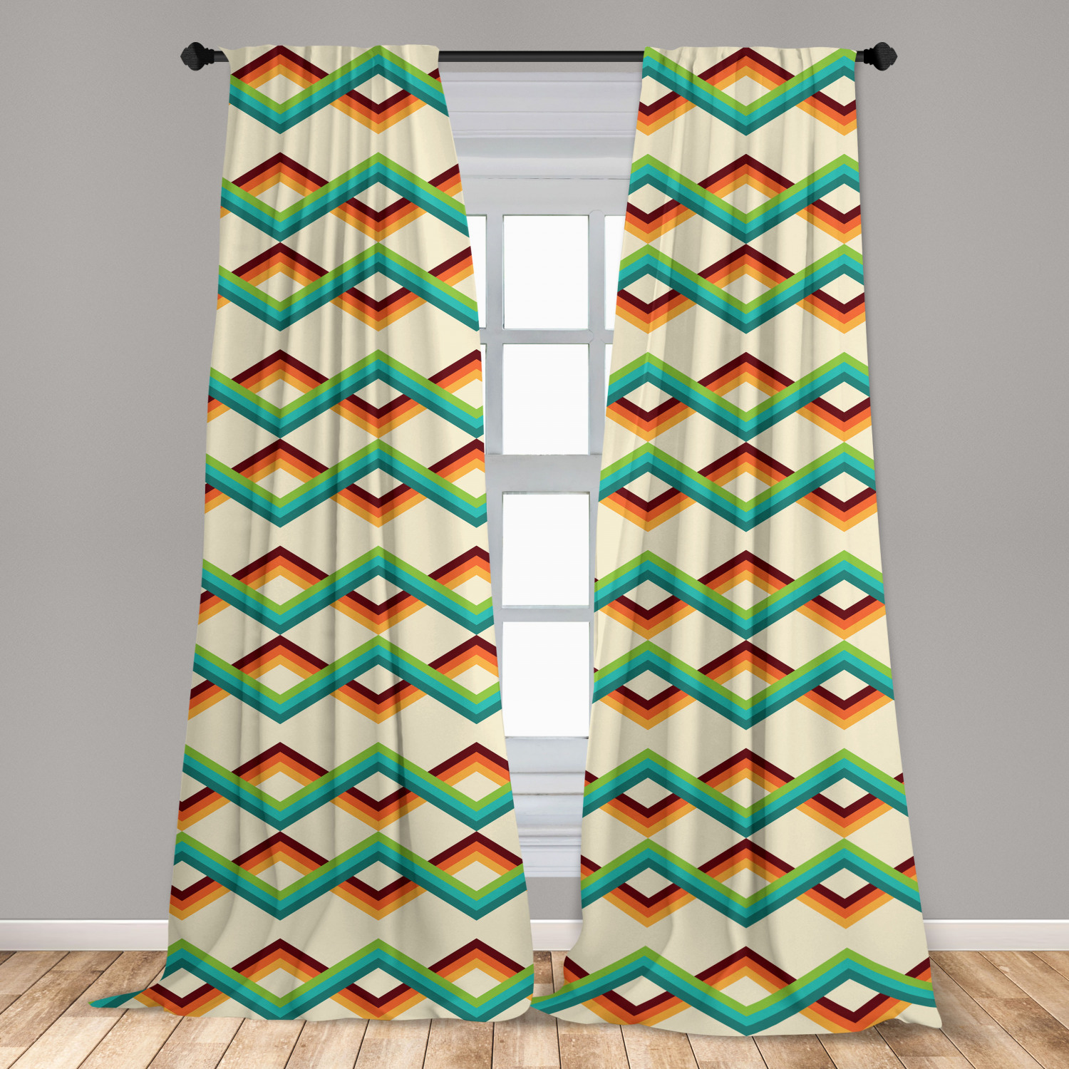 Art Abstract Microfiber Curtains 2 Panel Set Living Room Bedroom in 3 Sizes - Picture 85 of 112