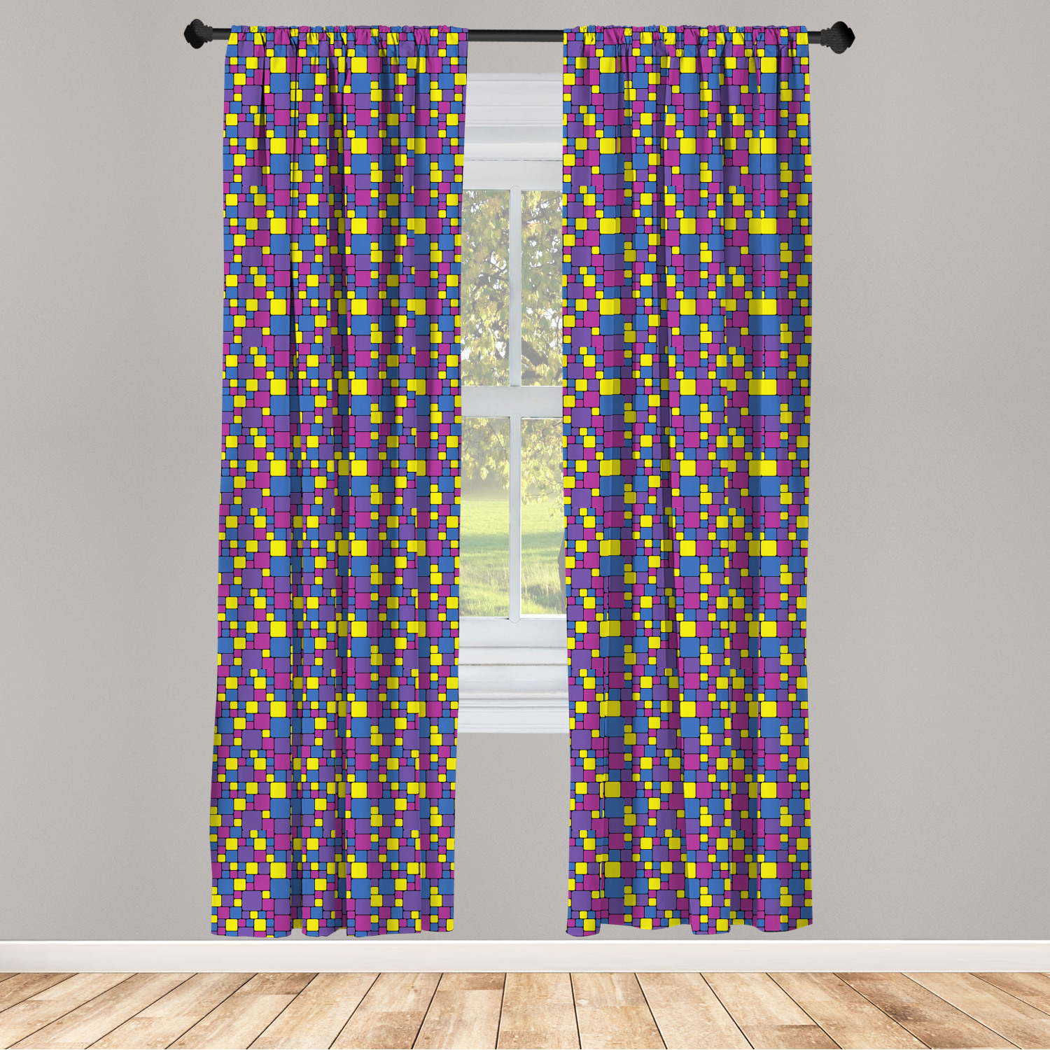Art Abstract Microfiber Curtains 2 Panel Set Living Room Bedroom in 3 Sizes - Picture 106 of 112