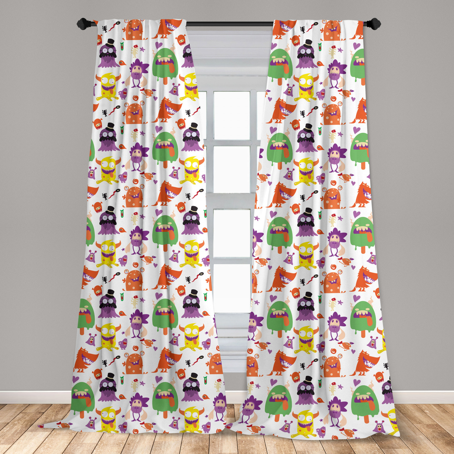 Alien Microfiber Curtains 2 Panel Set Living Room Bedroom in 3 Sizes - Picture 37 of 56