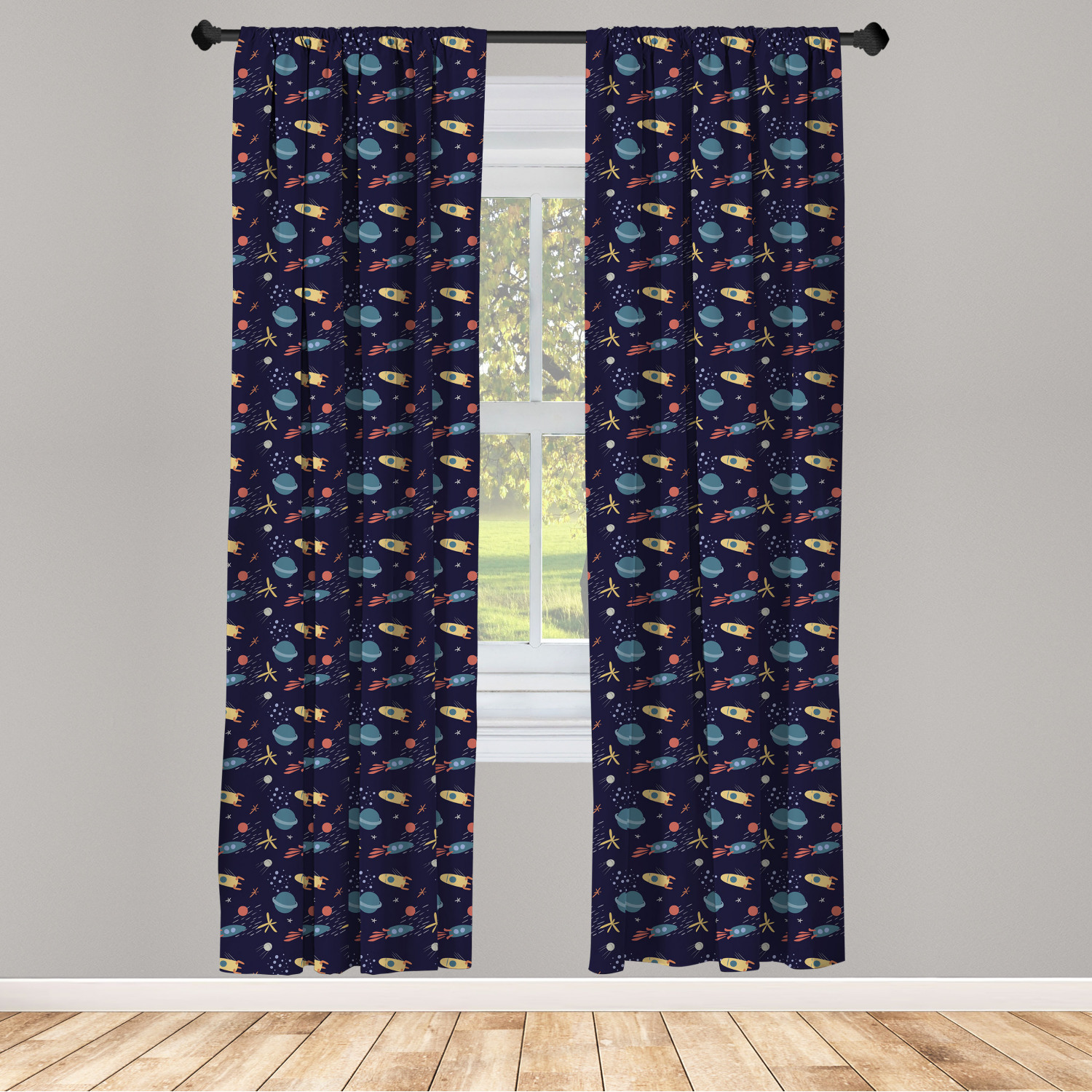 Alien Microfiber Curtains 2 Panel Set Living Room Bedroom in 3 Sizes - Picture 52 of 56