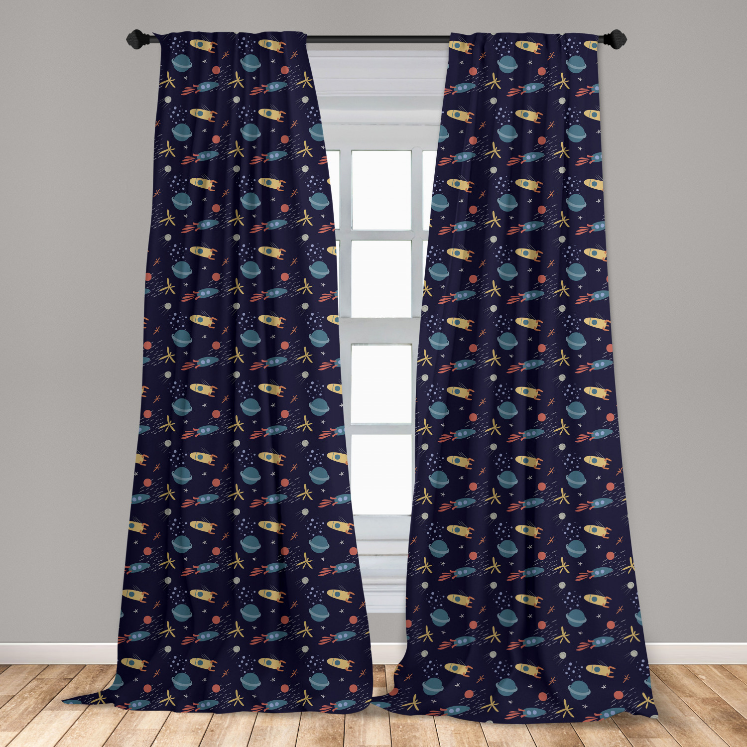 Alien Microfiber Curtains 2 Panel Set Living Room Bedroom in 3 Sizes - Picture 51 of 56