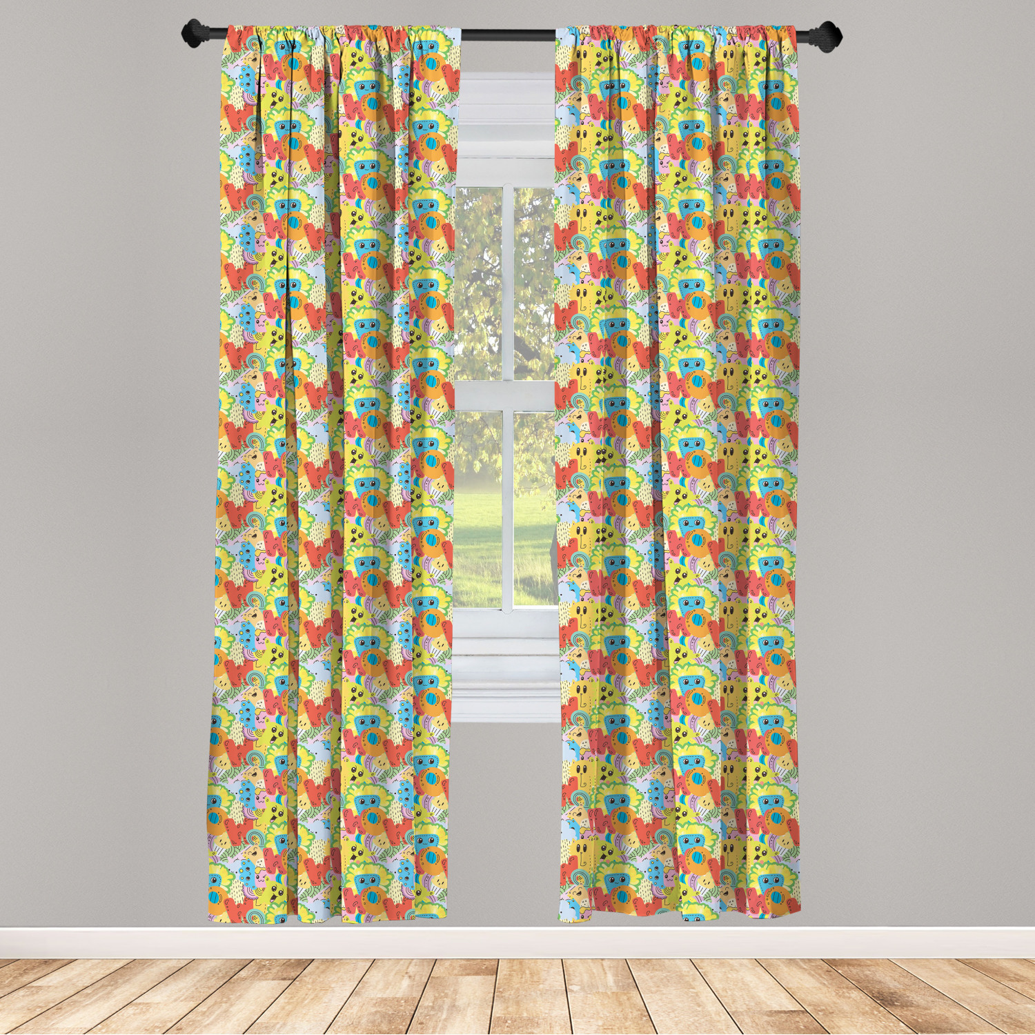 Alien Microfiber Curtains 2 Panel Set Living Room Bedroom in 3 Sizes - Picture 18 of 56