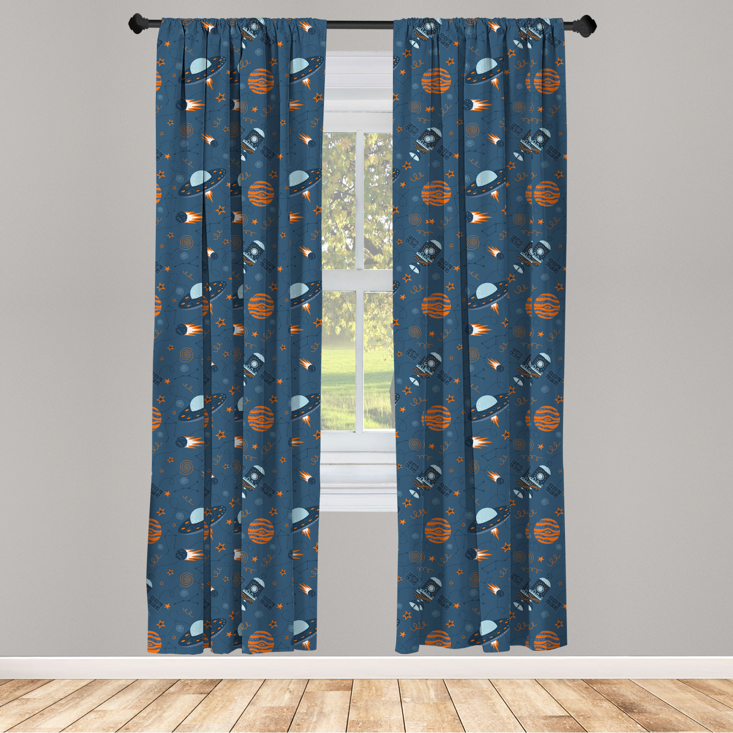 Alien Microfiber Curtains 2 Panel Set Living Room Bedroom in 3 Sizes - Picture 46 of 56
