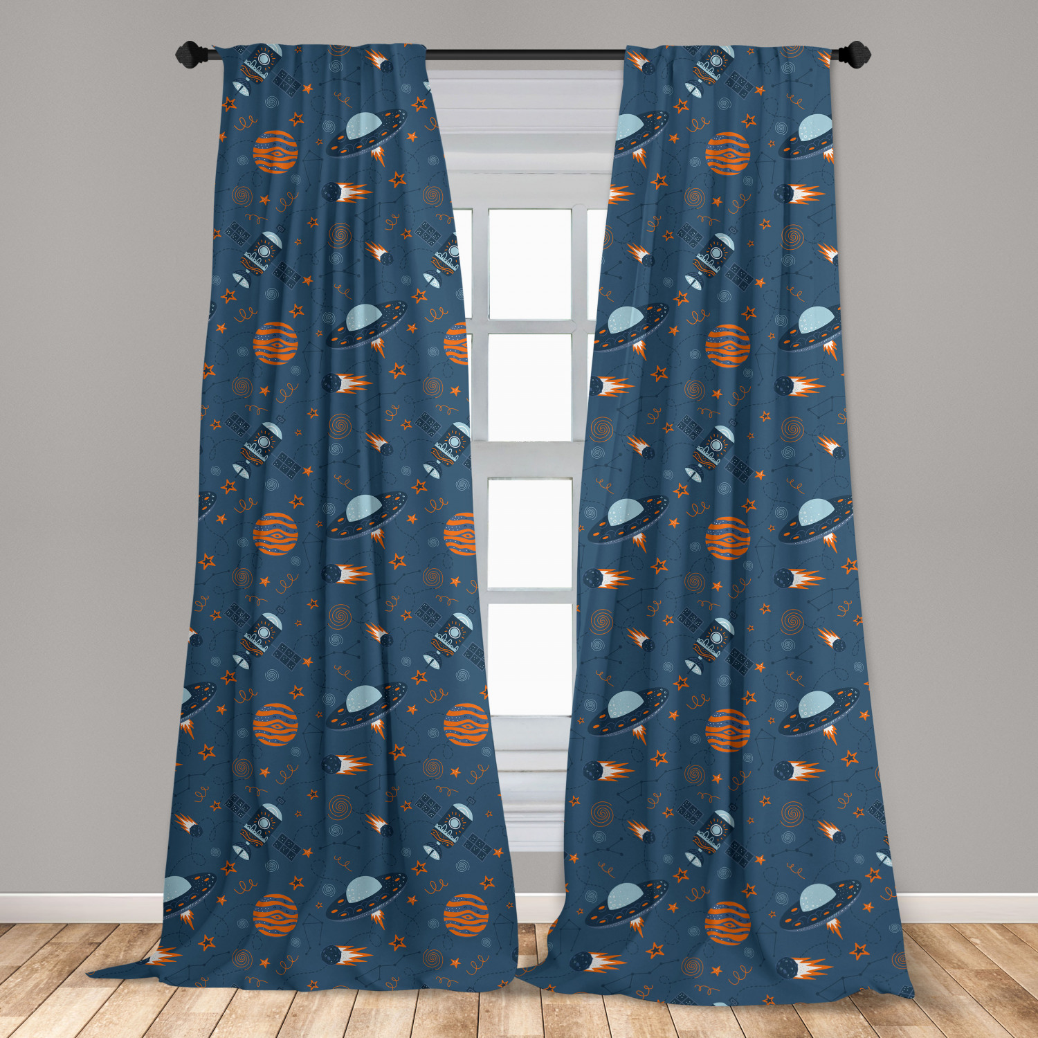Alien Microfiber Curtains 2 Panel Set Living Room Bedroom in 3 Sizes - Picture 45 of 56