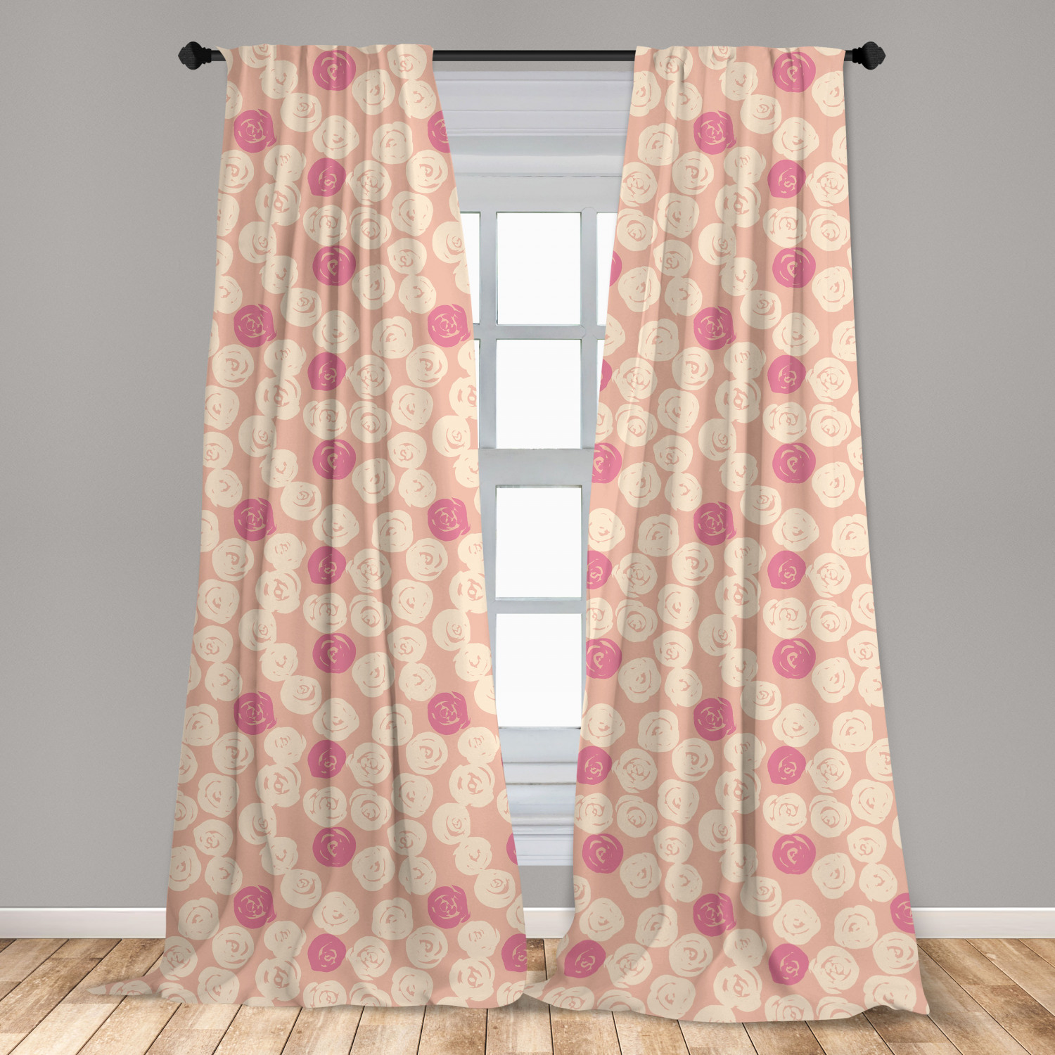 Surreal Modern Microfiber Curtains 2 Panel Set Living Room Bedroom in 3 Sizes - Picture 45 of 118