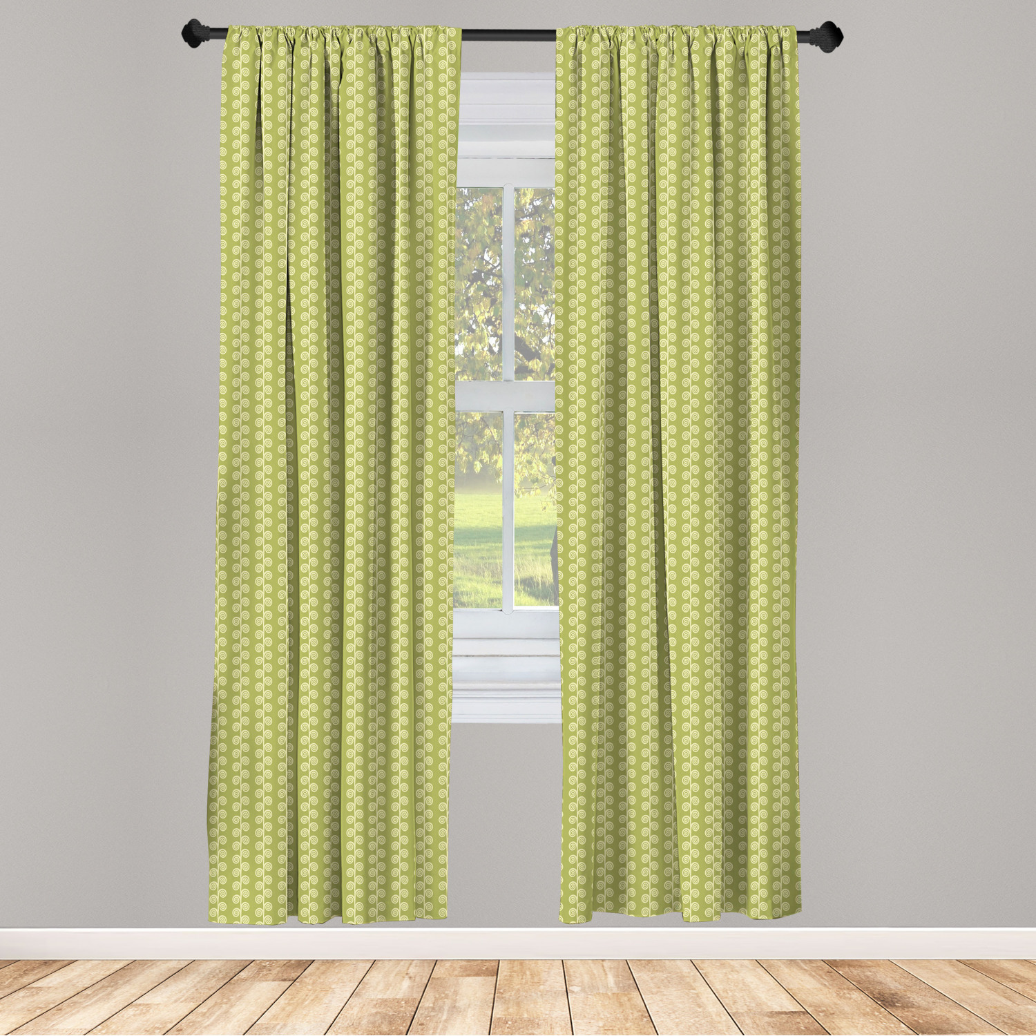 Surreal Modern Microfiber Curtains 2 Panel Set Living Room Bedroom in 3 Sizes - Picture 114 of 118