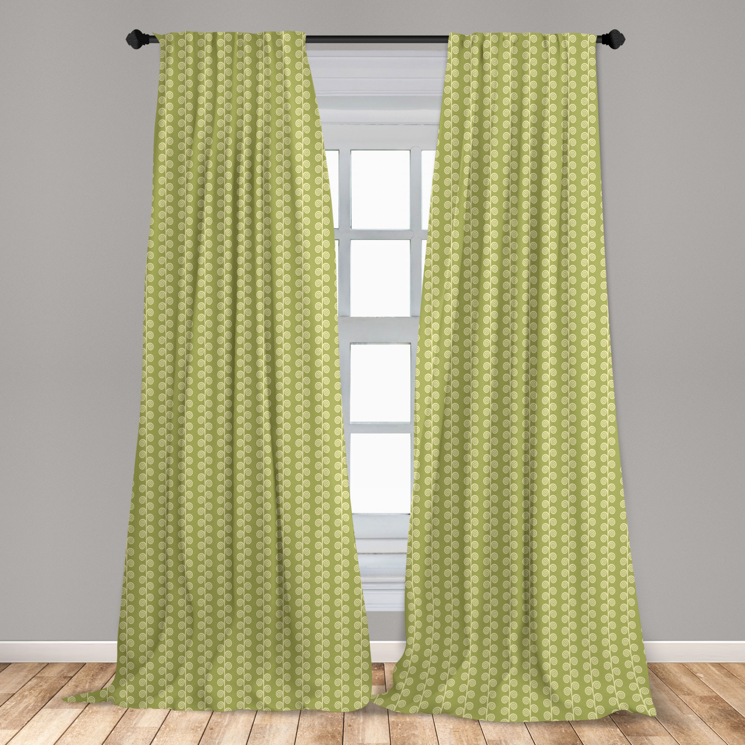 Surreal Modern Microfiber Curtains 2 Panel Set Living Room Bedroom in 3 Sizes - Picture 113 of 118