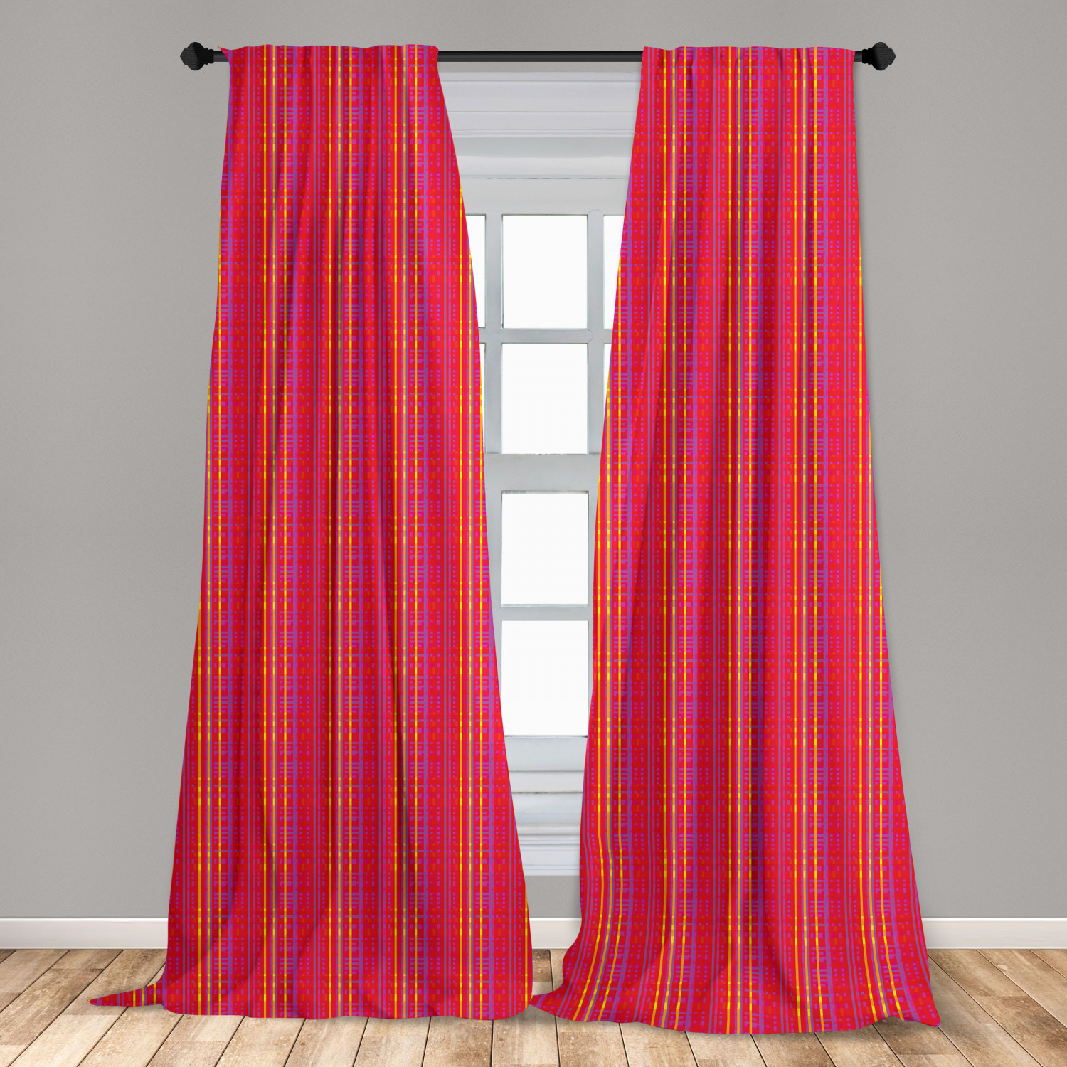 Surreal Modern Microfiber Curtains 2 Panel Set Living Room Bedroom in 3 Sizes - Picture 69 of 118