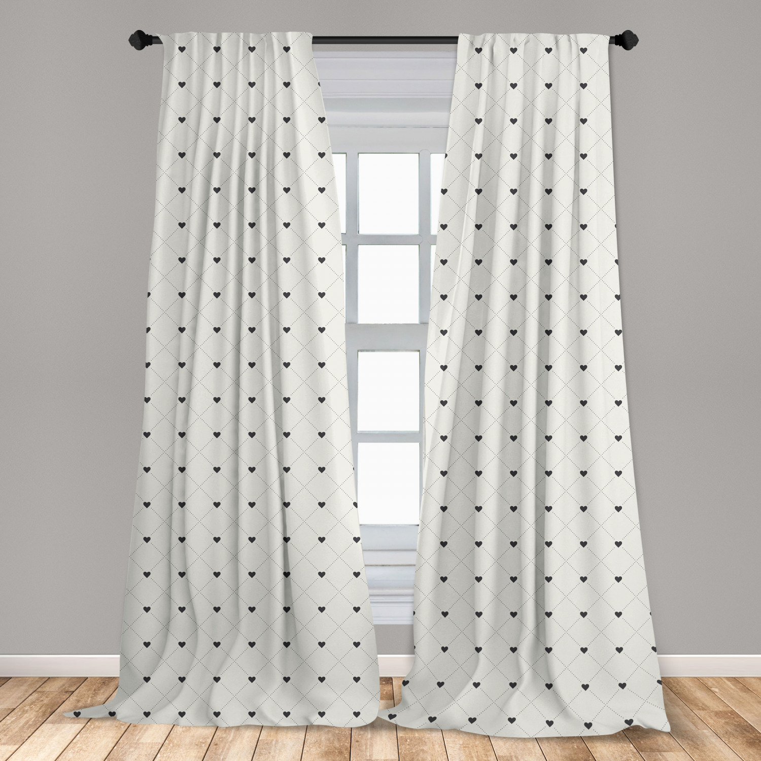 Surreal Modern Microfiber Curtains 2 Panel Set Living Room Bedroom in 3 Sizes - Picture 51 of 118