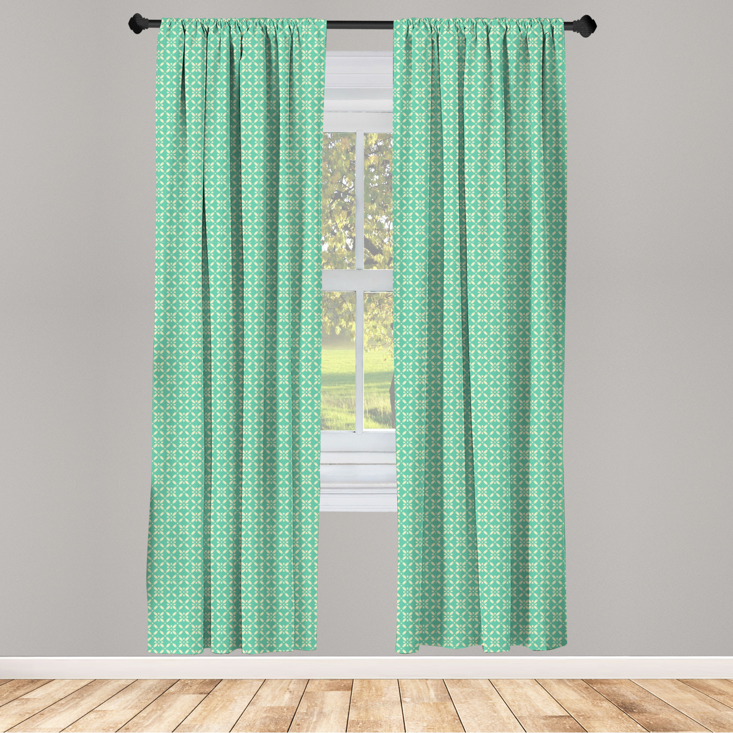 Surreal Modern Microfiber Curtains 2 Panel Set Living Room Bedroom in 3 Sizes - Picture 82 of 118