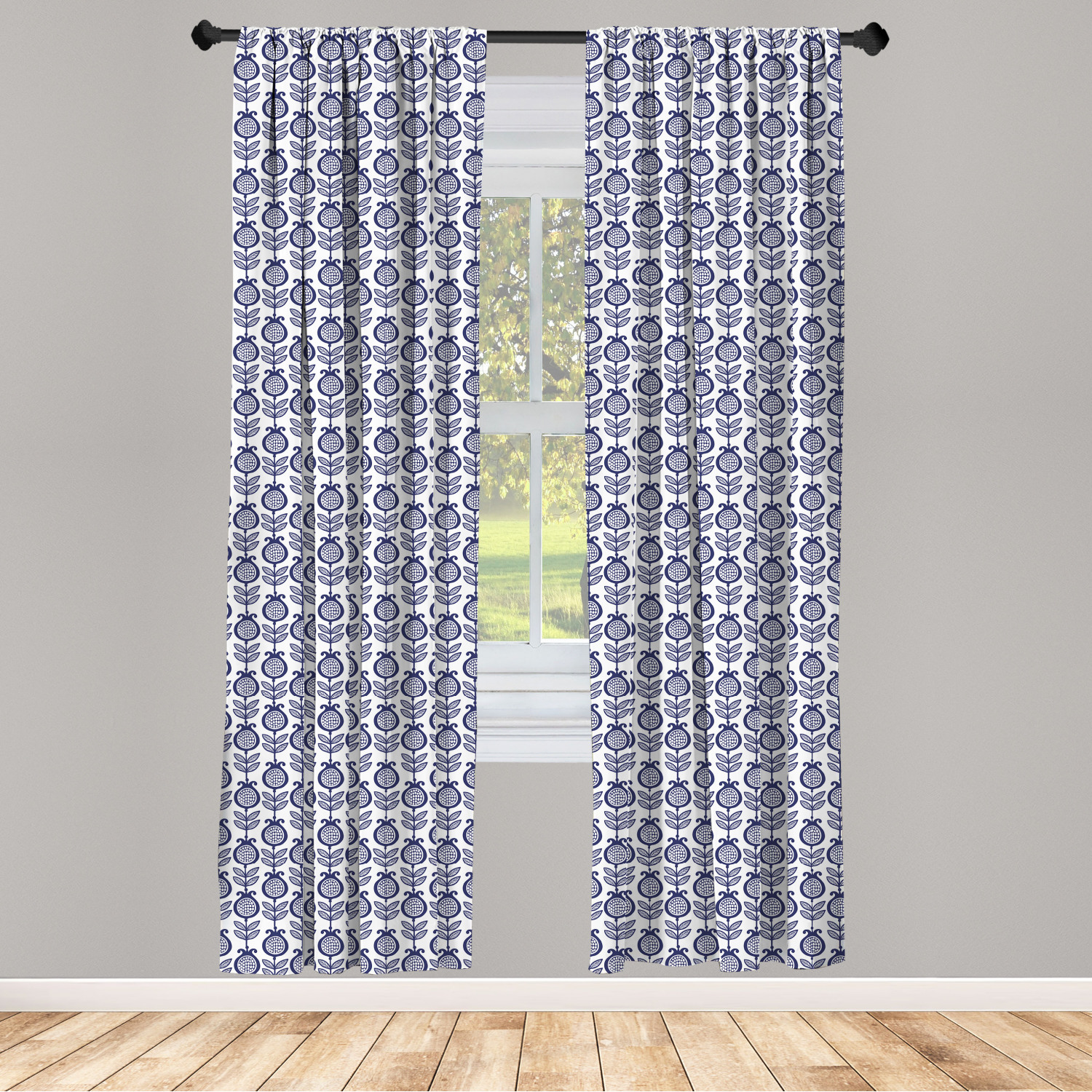 Surreal Modern Microfiber Curtains 2 Panel Set Living Room Bedroom in 3 Sizes - Picture 116 of 118