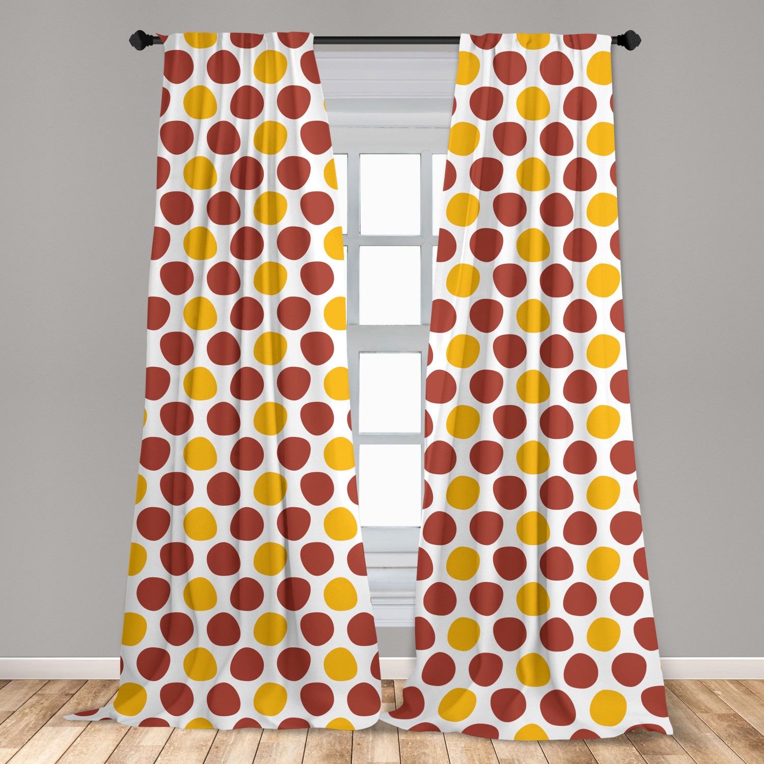 Surreal Modern Microfiber Curtains 2 Panel Set Living Room Bedroom in 3 Sizes - Picture 85 of 118