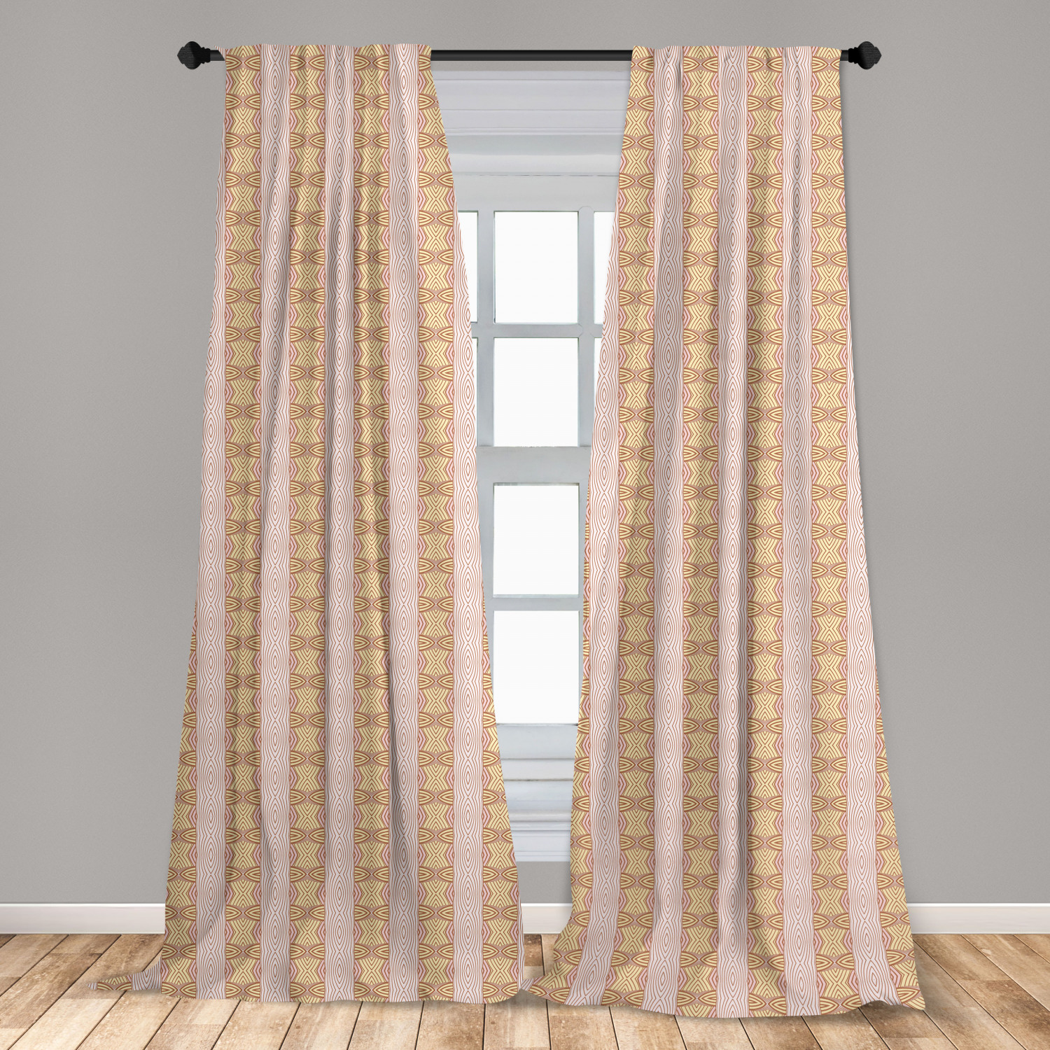 Surreal Modern Microfiber Curtains 2 Panel Set Living Room Bedroom in 3 Sizes - Picture 73 of 118