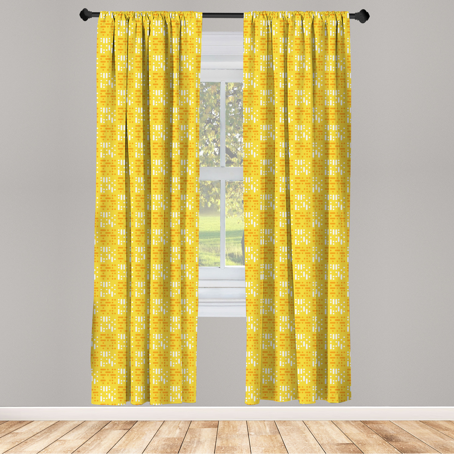 Surreal Modern Microfiber Curtains 2 Panel Set Living Room Bedroom in 3 Sizes - Picture 64 of 118