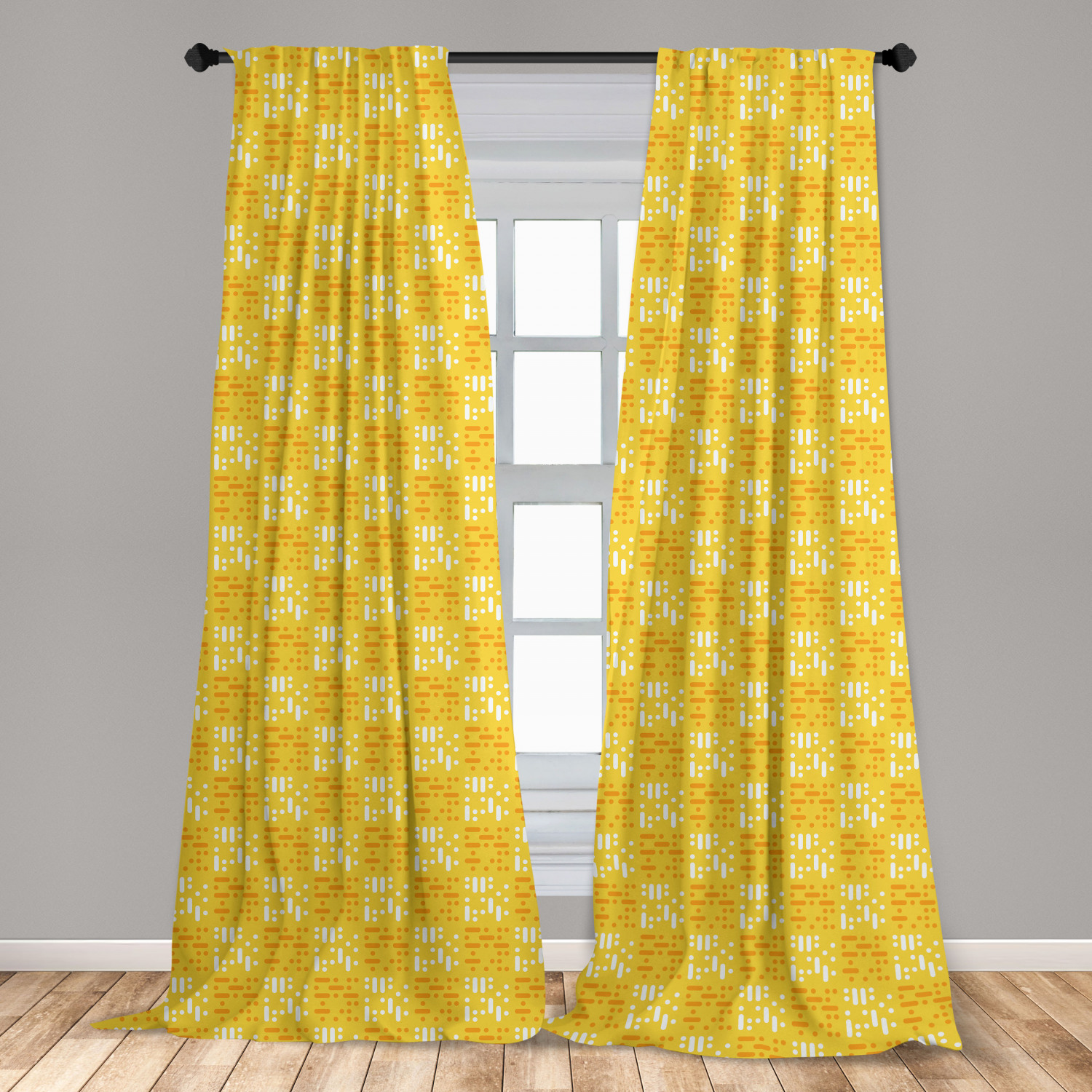Surreal Modern Microfiber Curtains 2 Panel Set Living Room Bedroom in 3 Sizes - Picture 63 of 118