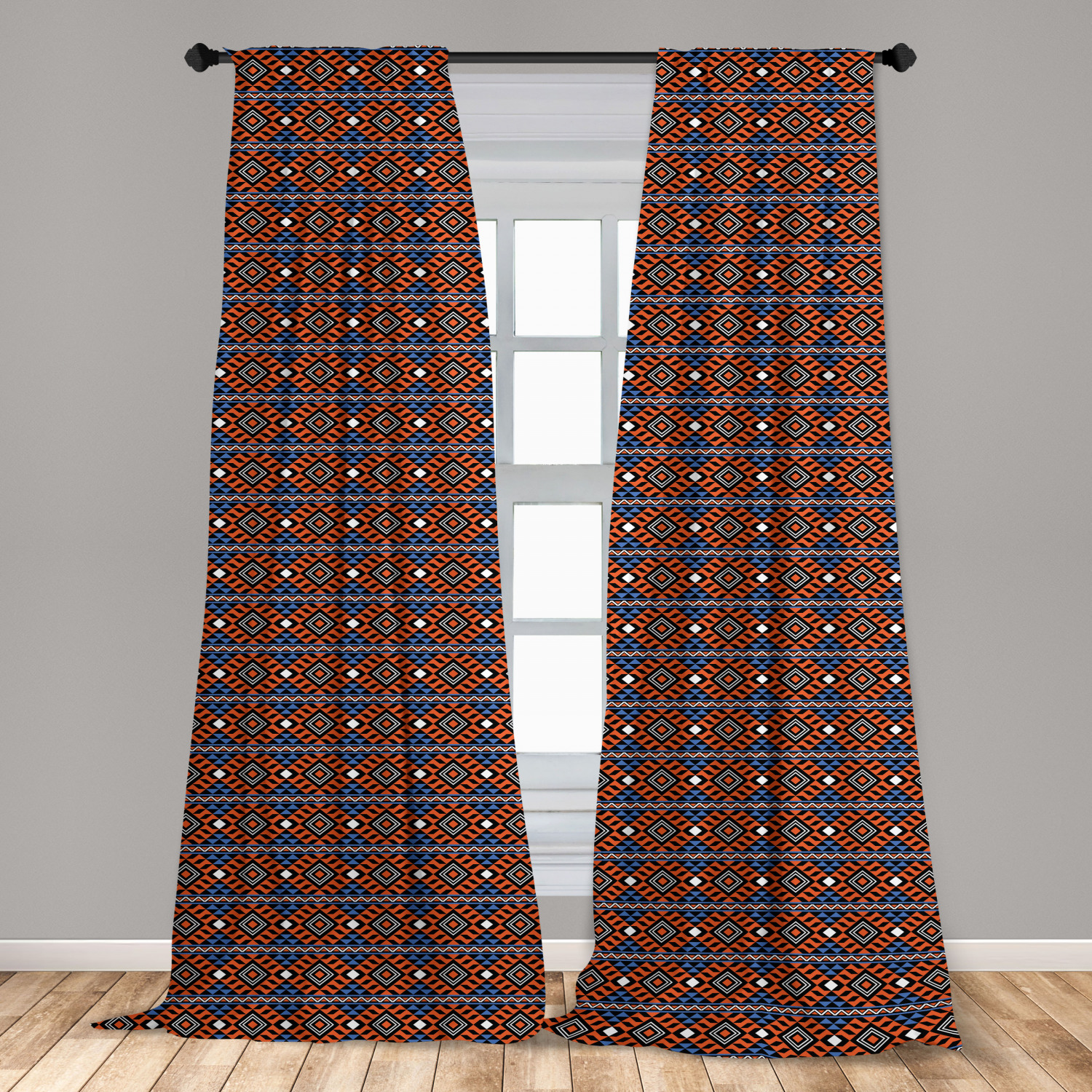 Surreal Modern Microfiber Curtains 2 Panel Set Living Room Bedroom in 3 Sizes - Picture 107 of 118