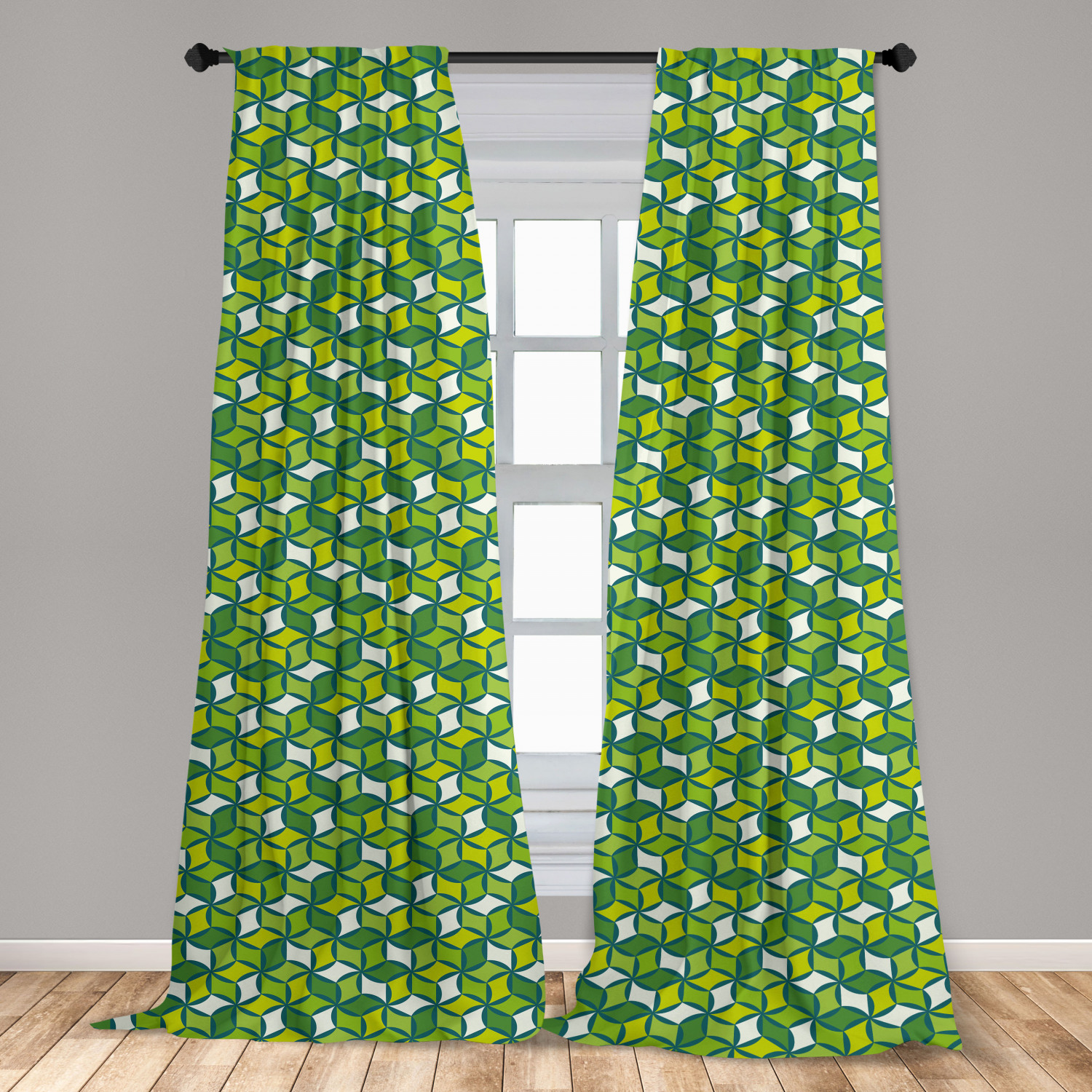 Surreal Modern Microfiber Curtains 2 Panel Set Living Room Bedroom in 3 Sizes - Picture 61 of 118