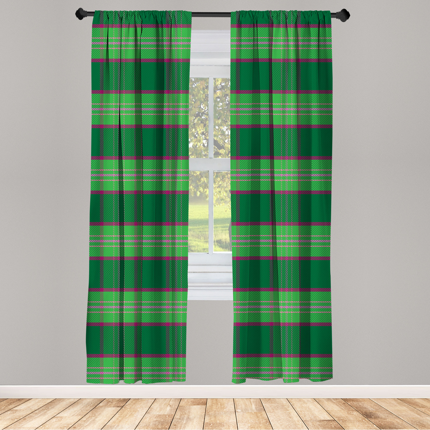 Surreal Modern Microfiber Curtains 2 Panel Set Living Room Bedroom in 3 Sizes - Picture 38 of 118