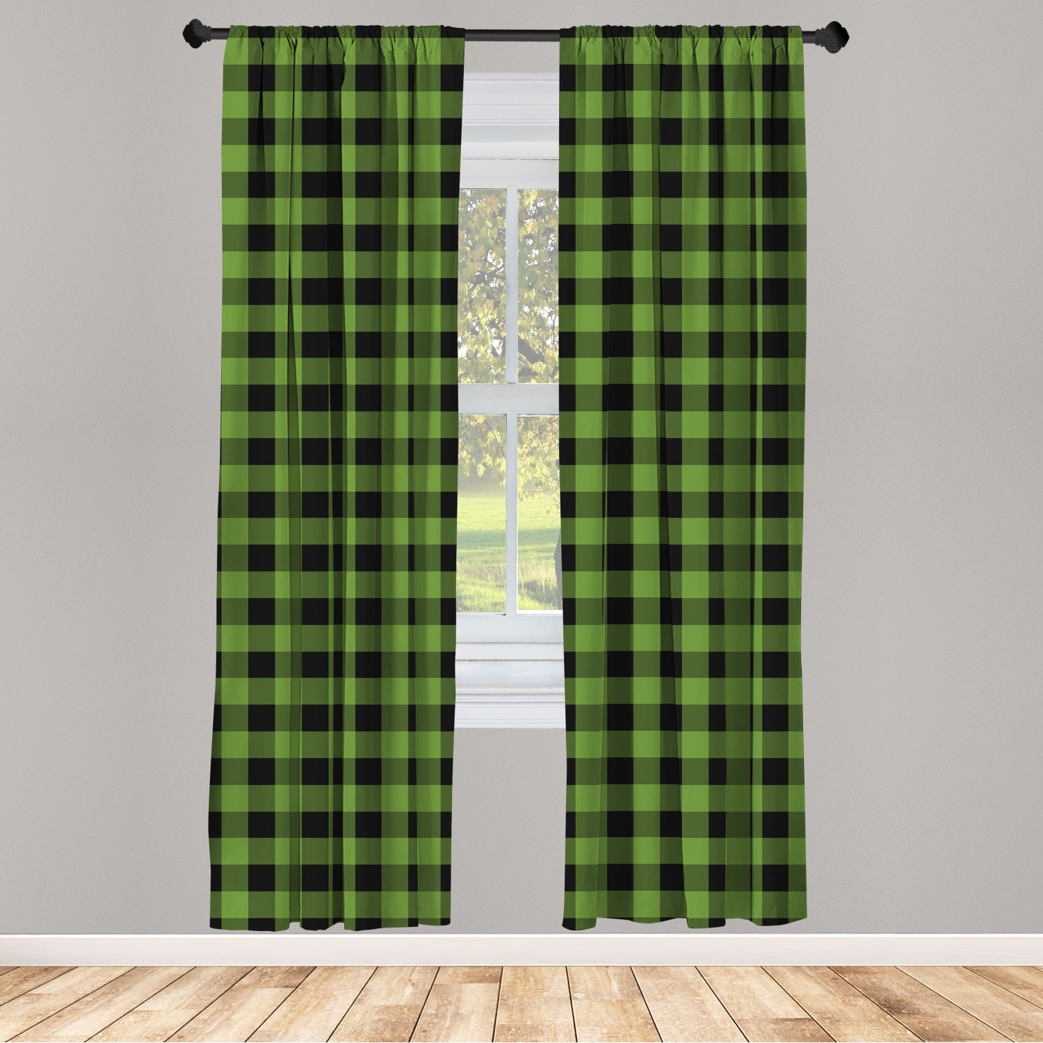 Surreal Modern Microfiber Curtains 2 Panel Set Living Room Bedroom in 3 Sizes - Picture 68 of 118