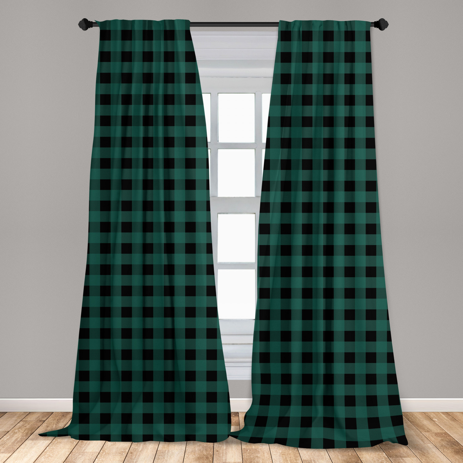 Surreal Modern Microfiber Curtains 2 Panel Set Living Room Bedroom in 3 Sizes - Picture 89 of 118