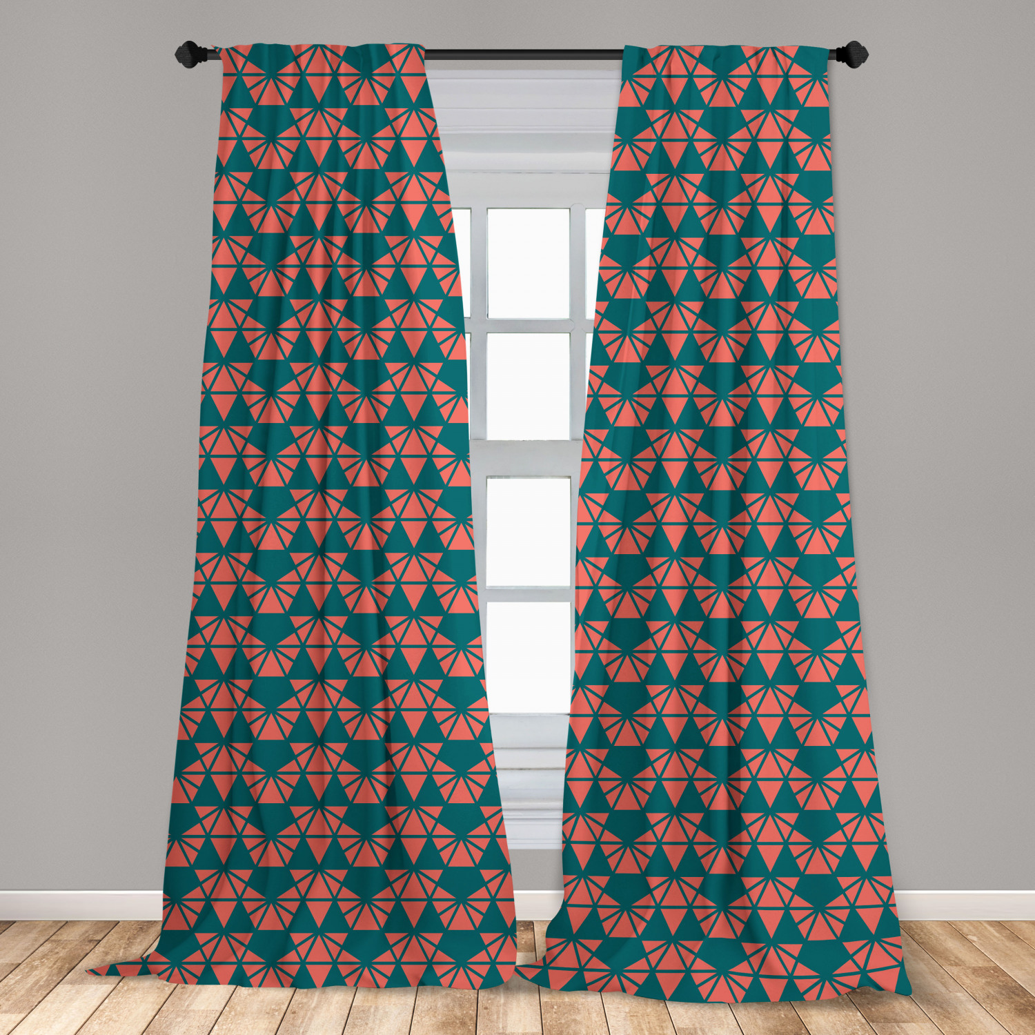 Surreal Modern Microfiber Curtains 2 Panel Set Living Room Bedroom in 3 Sizes - Picture 93 of 118