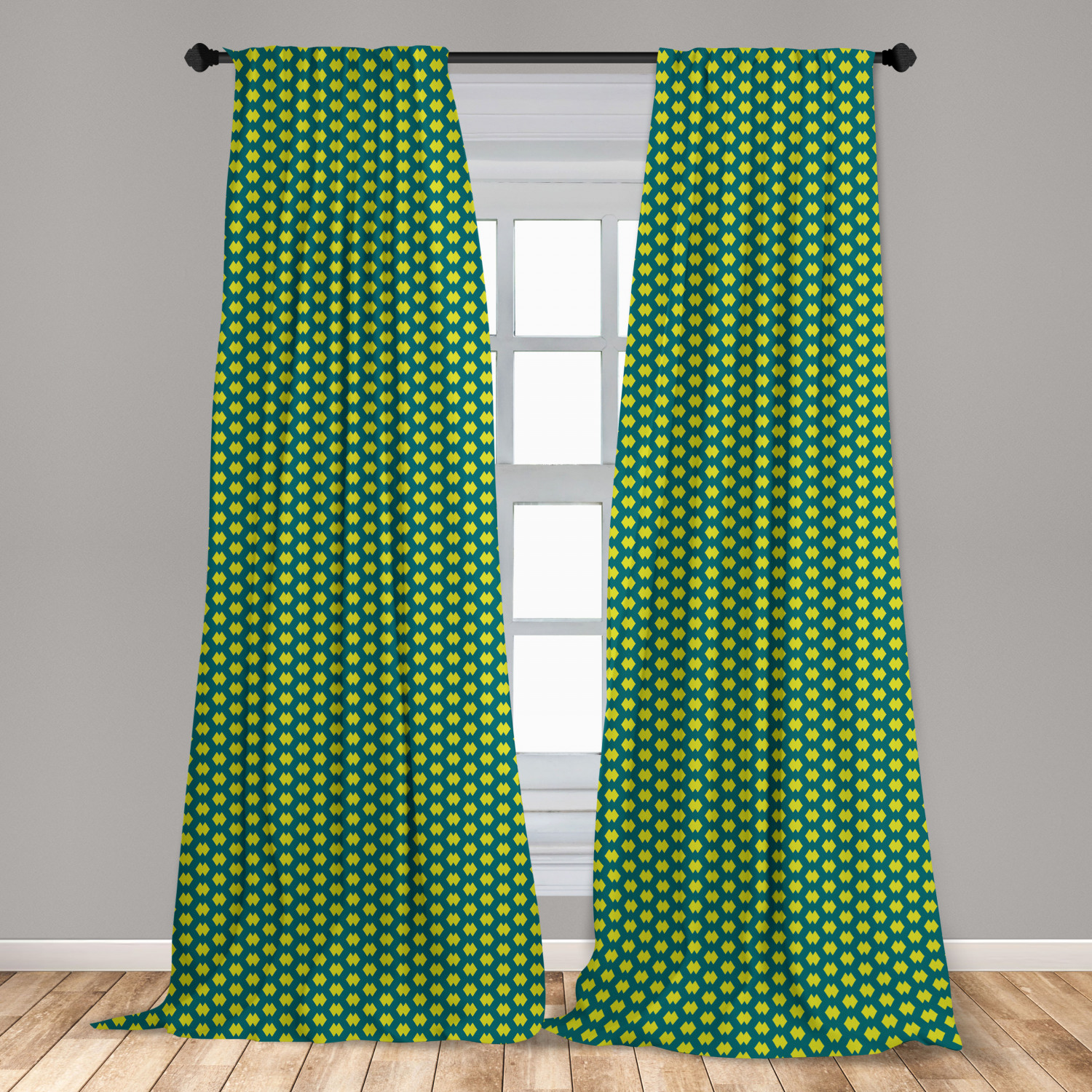 Surreal Modern Microfiber Curtains 2 Panel Set Living Room Bedroom in 3 Sizes - Picture 65 of 118