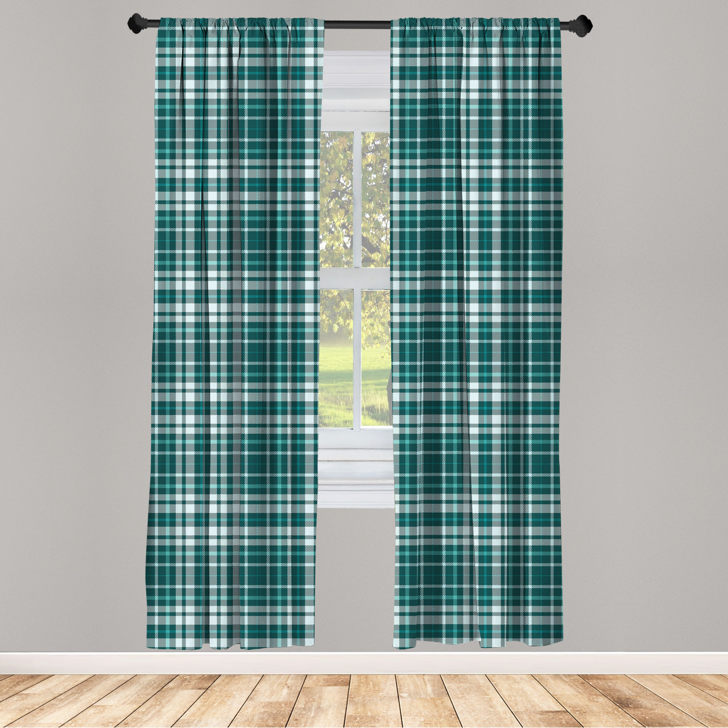 Surreal Modern Microfiber Curtains 2 Panel Set Living Room Bedroom in 3 Sizes - Picture 76 of 118