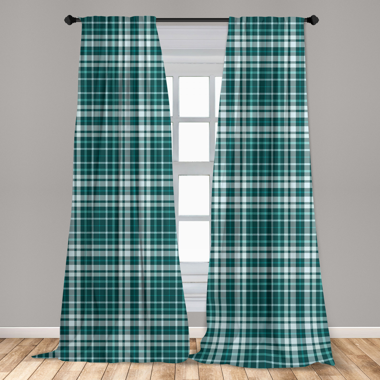 Surreal Modern Microfiber Curtains 2 Panel Set Living Room Bedroom in 3 Sizes - Picture 75 of 118