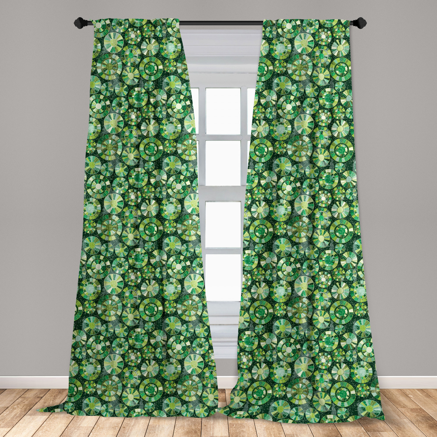 Surreal Modern Microfiber Curtains 2 Panel Set Living Room Bedroom in 3 Sizes - Picture 39 of 118