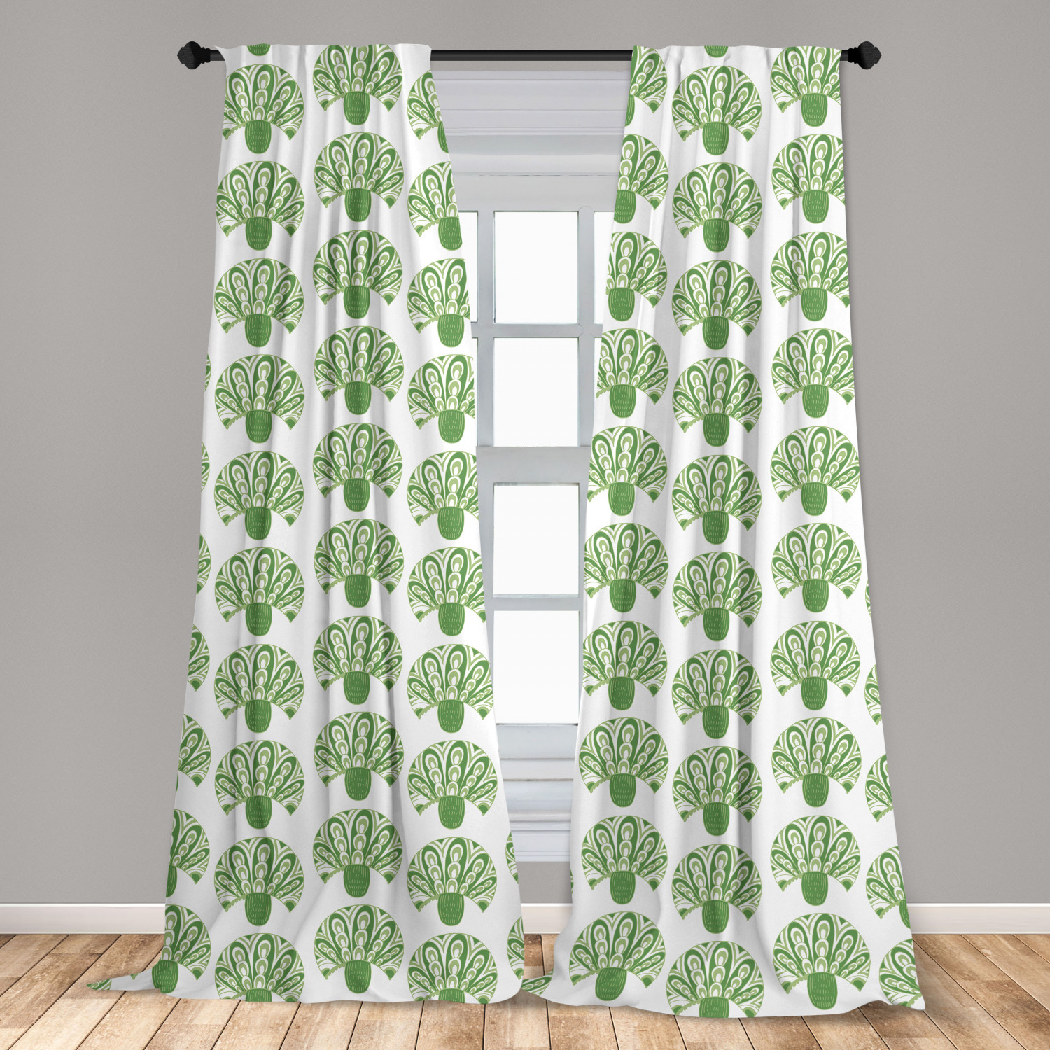 Surreal Modern Microfiber Curtains 2 Panel Set Living Room Bedroom in 3 Sizes - Picture 91 of 118