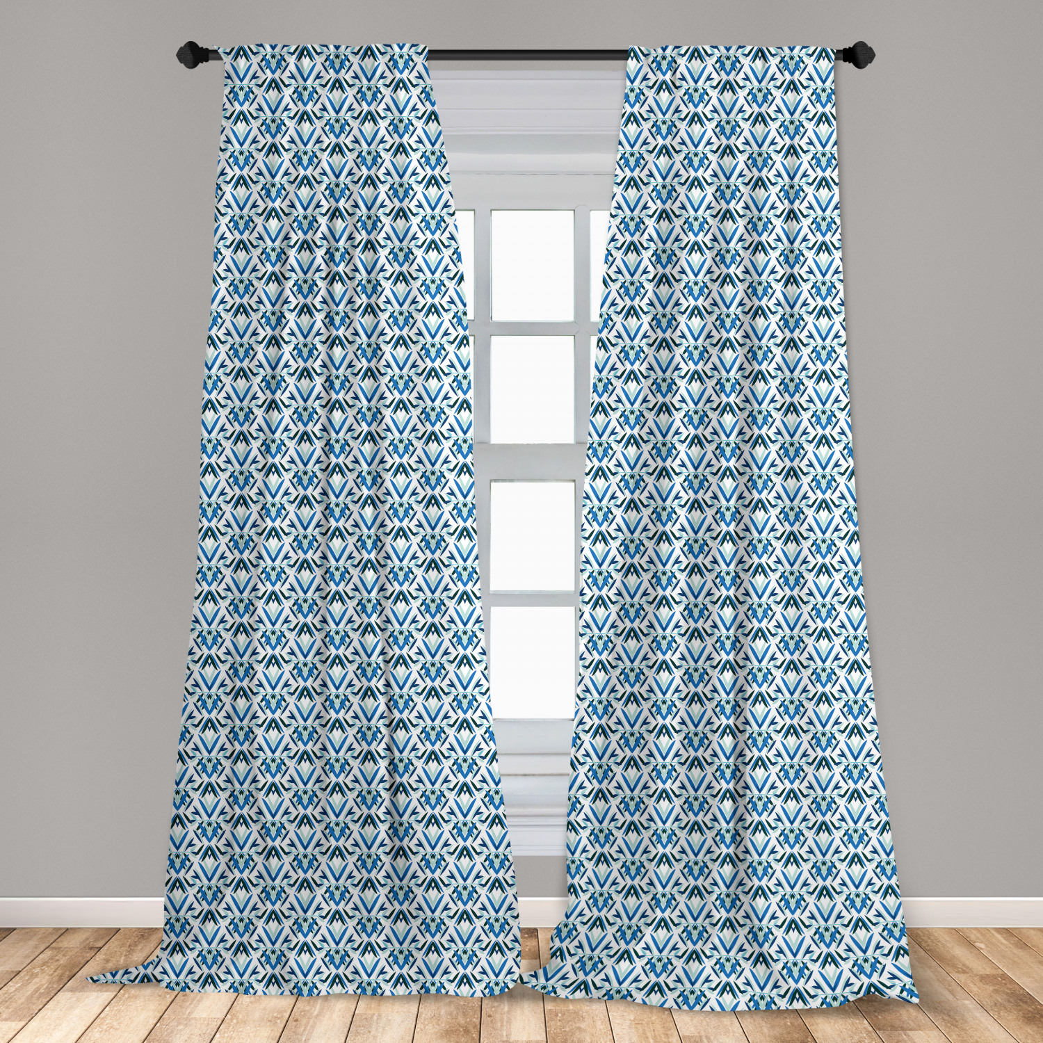 Surreal Modern Microfiber Curtains 2 Panel Set Living Room Bedroom in 3 Sizes - Picture 43 of 118