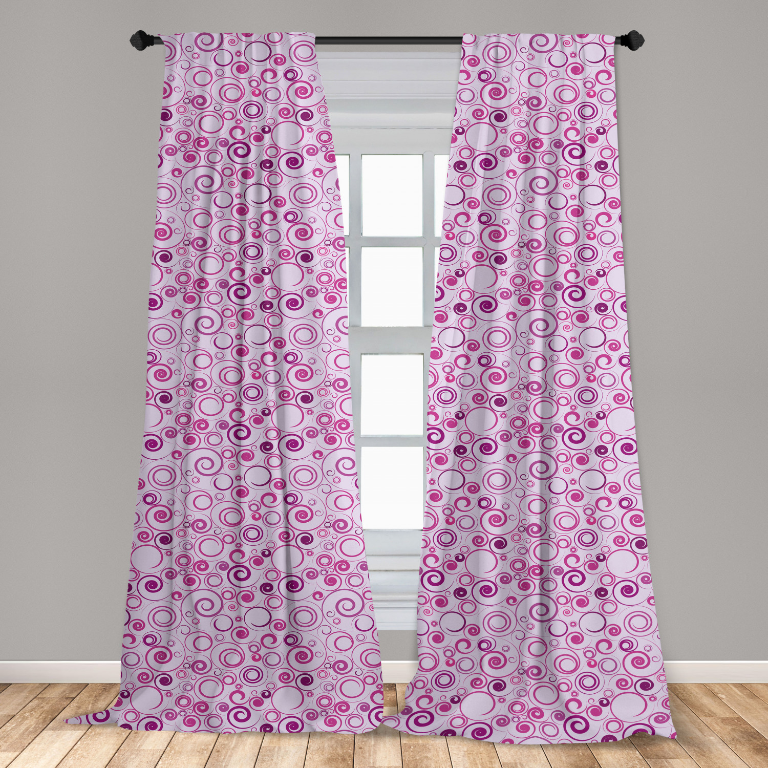 Surreal Modern Microfiber Curtains 2 Panel Set Living Room Bedroom in 3 Sizes - Picture 29 of 118