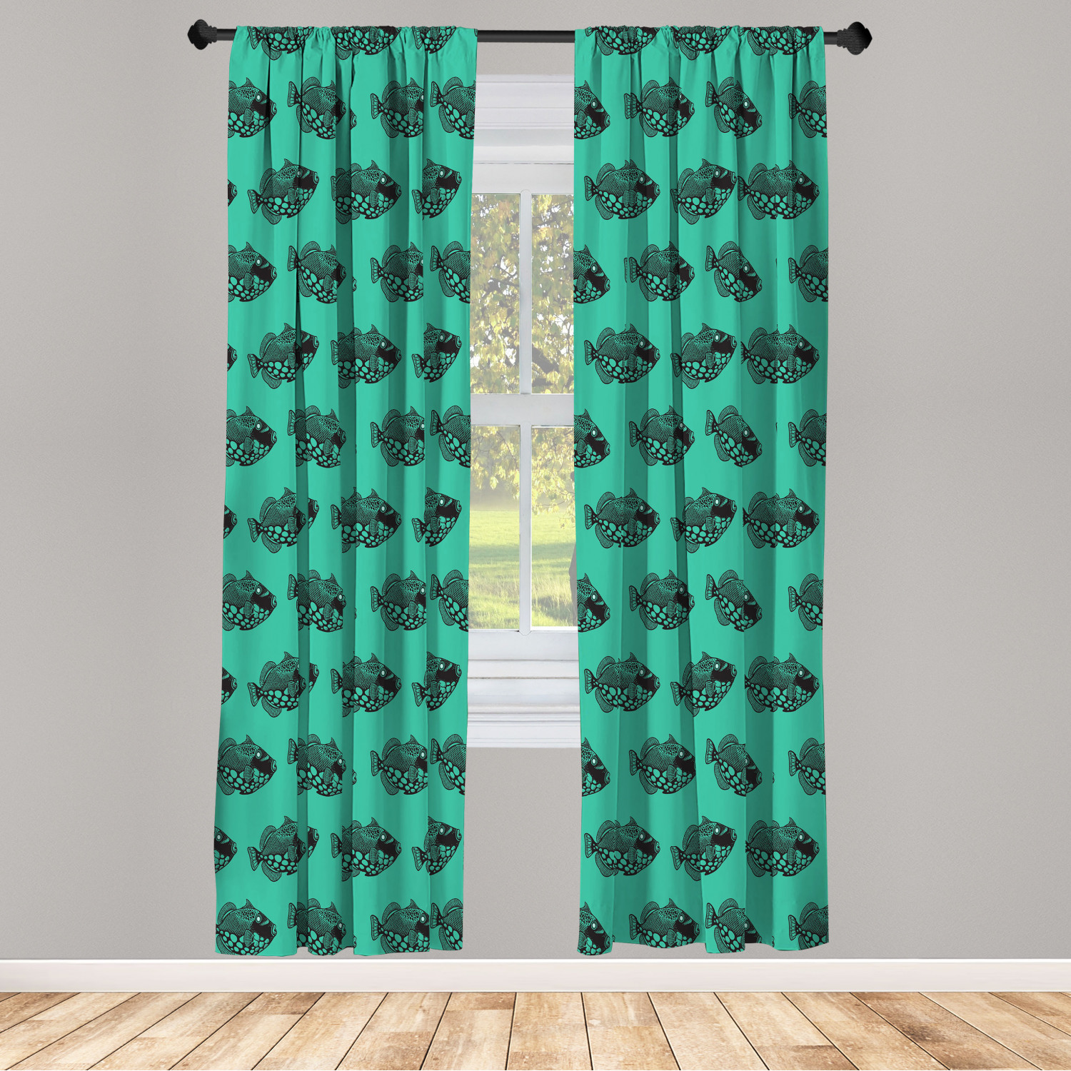 Juego de 2 paneles de cortinas de microfibra náutica azul para sala de estar dormitorio en 3 tamaños - Imagen 32 de 44