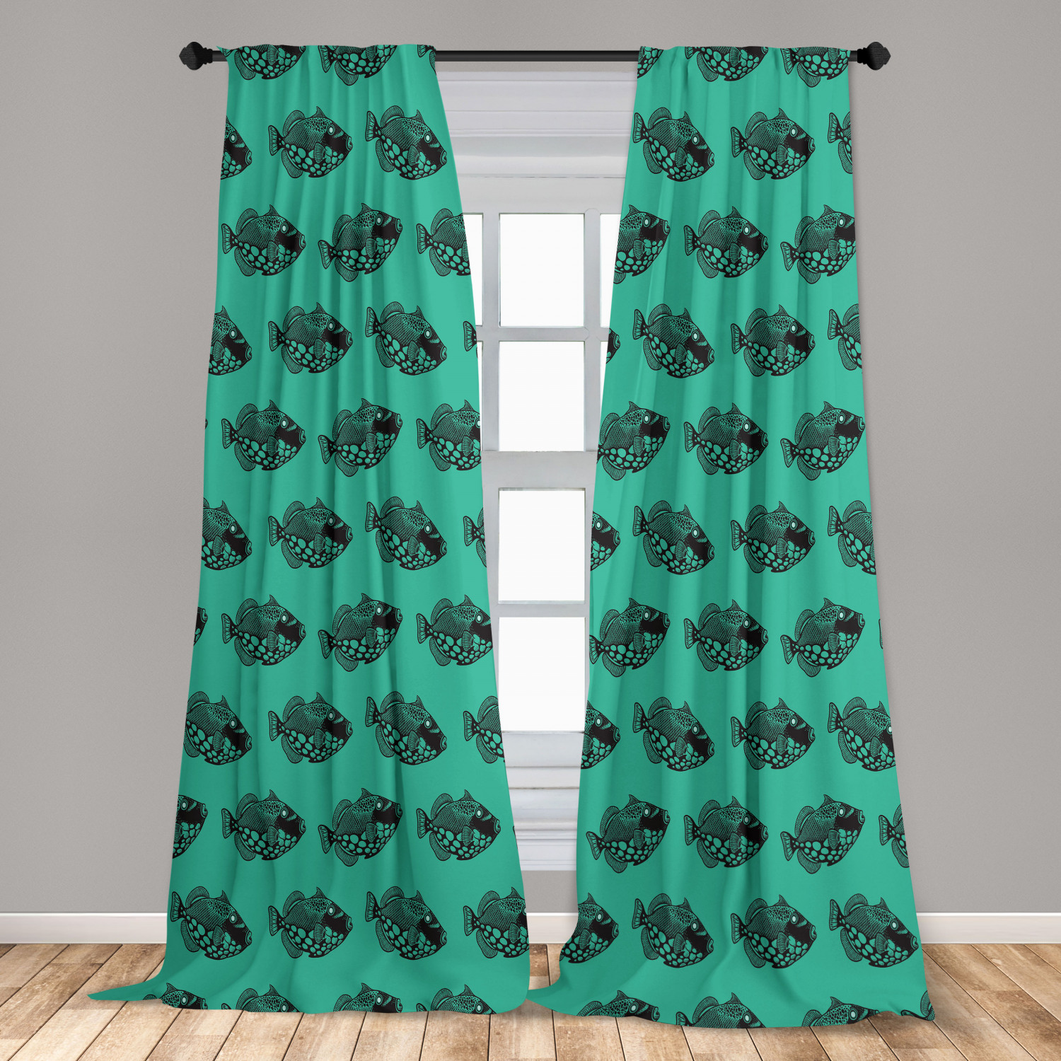 Juego de 2 paneles de cortinas de microfibra náutica azul para sala de estar dormitorio en 3 tamaños - Imagen 31 de 44