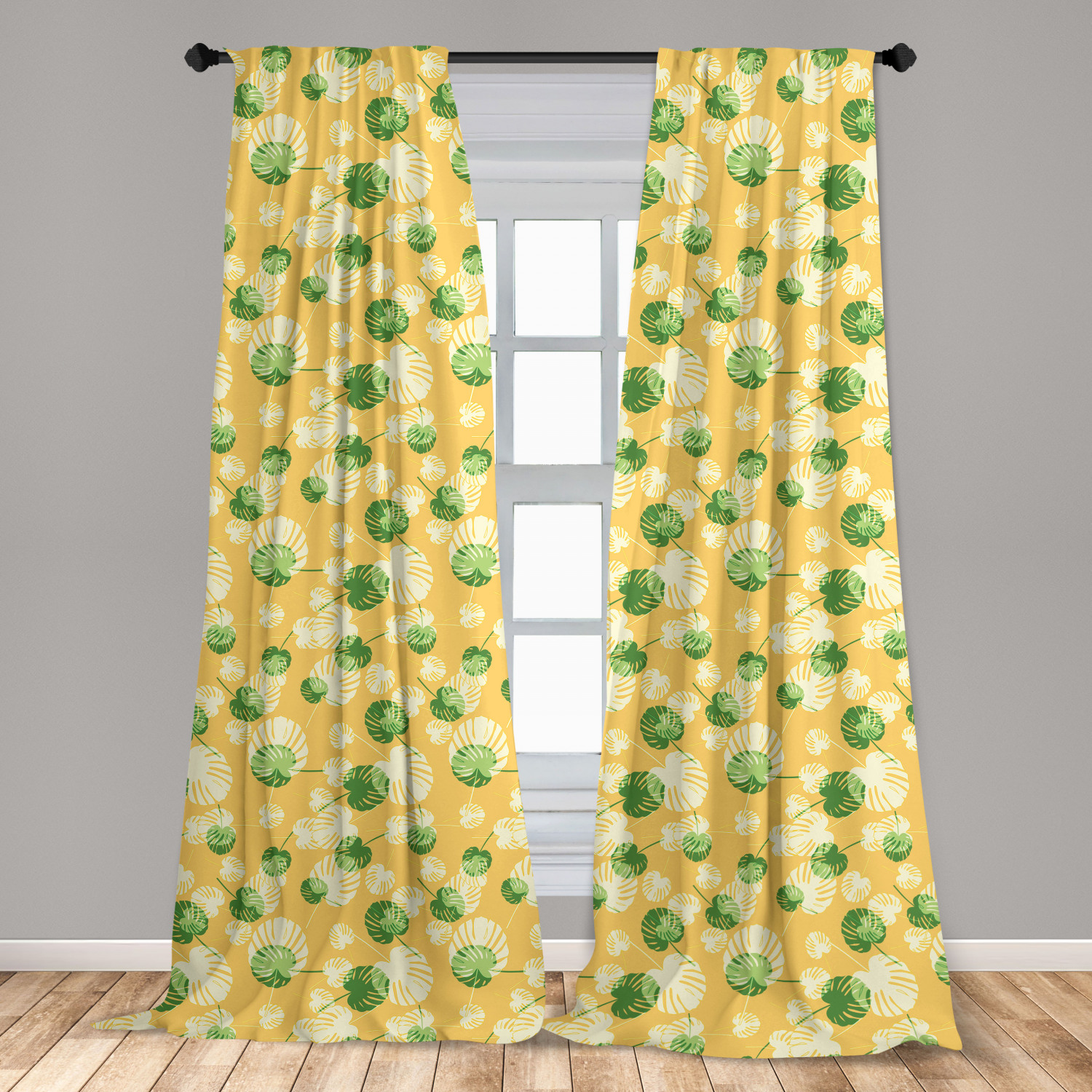 Tropical Hawaii Microfiber Curtains 2 Panel Set Living Room Bedroom in 3 Sizes - Bild 7 von 12