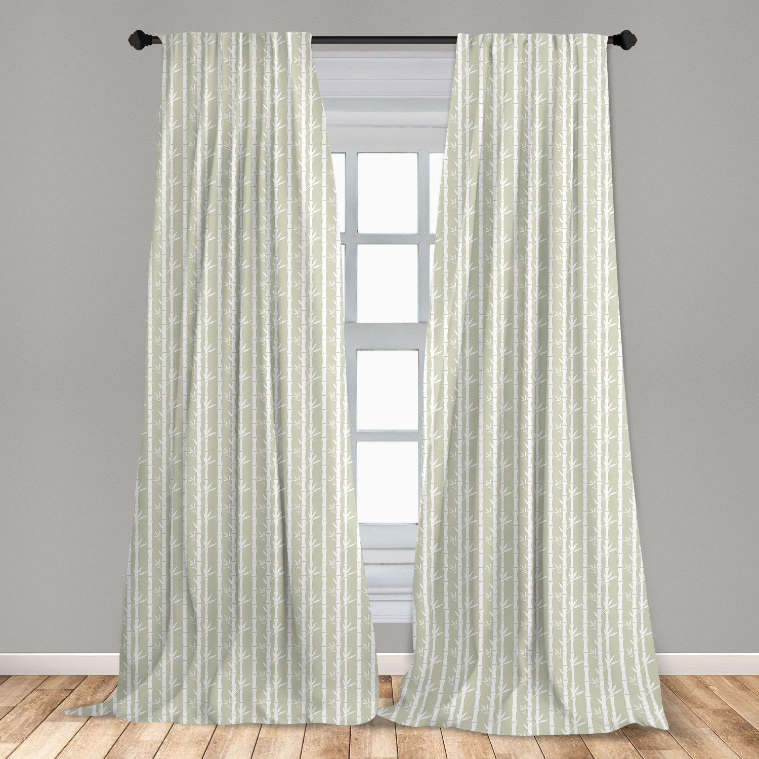 Tropic Microfiber Curtains 2 Panel Set Living Room Bedroom in 3 Sizes 