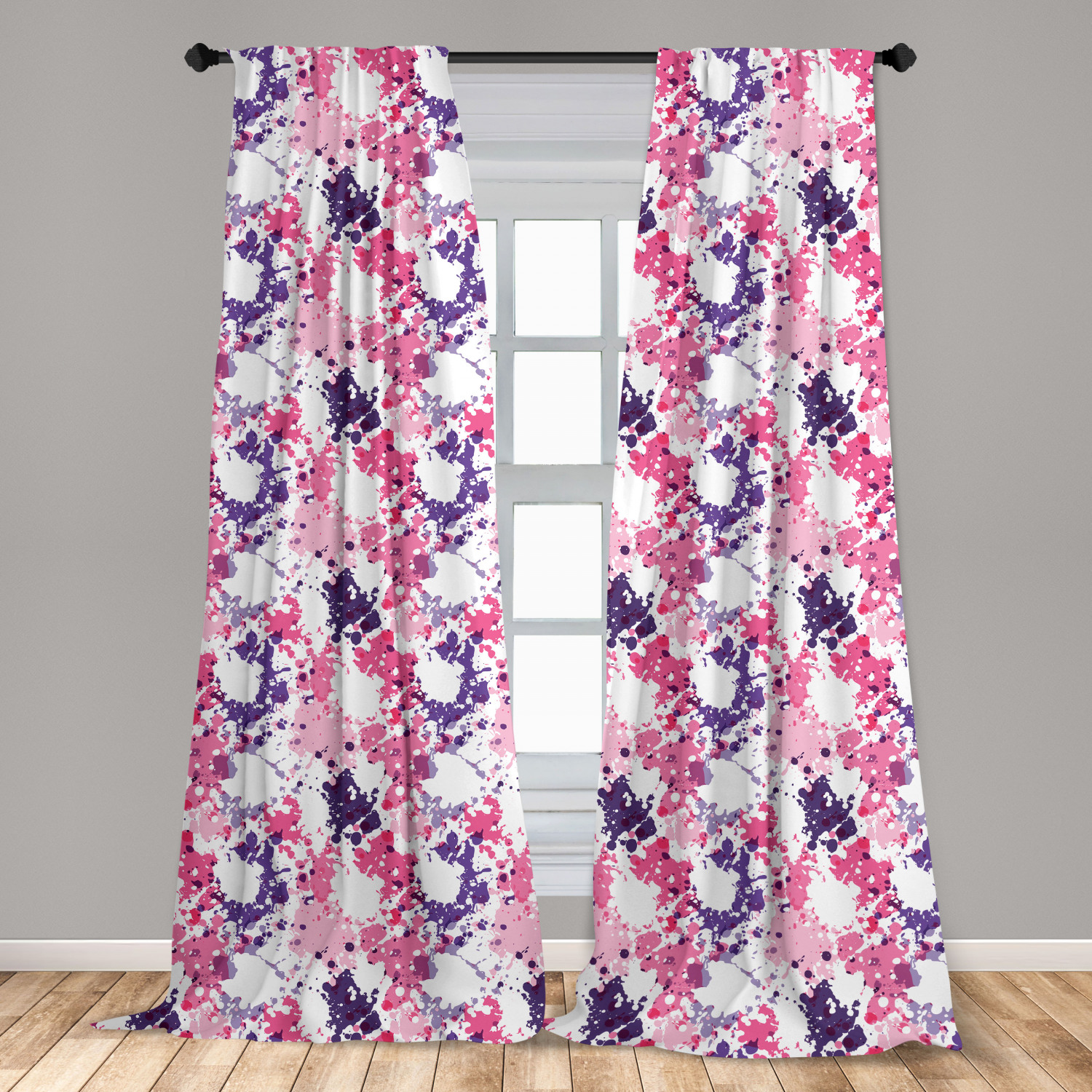 Vintage Abstract Microfiber Curtains 2 Panel Set Living Room Bedroom in 3 Sizes - Picture 37 of 54