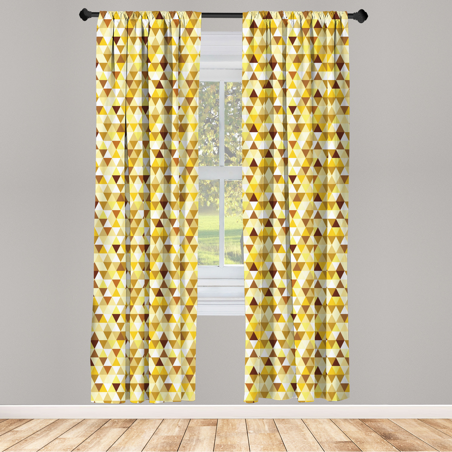 Vintage Abstract Microfiber Curtains 2 Panel Set Living Room Bedroom in 3 Sizes - Picture 42 of 54