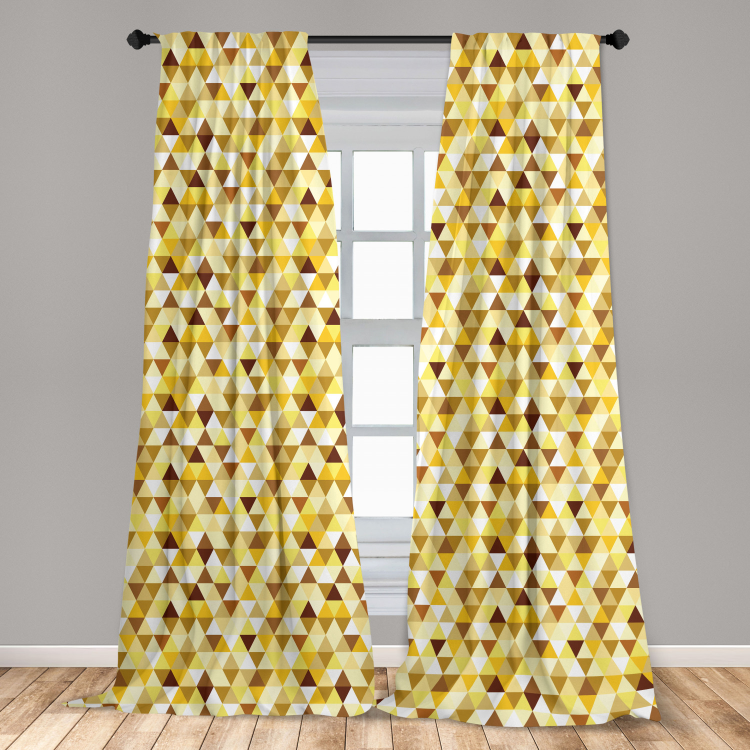 Vintage Abstract Microfiber Curtains 2 Panel Set Living Room Bedroom in 3 Sizes - Picture 41 of 54