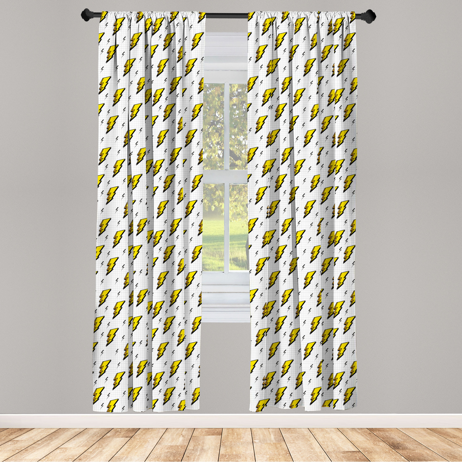 Vintage Abstract Microfiber Curtains 2 Panel Set Living Room Bedroom in 3 Sizes - Picture 50 of 54
