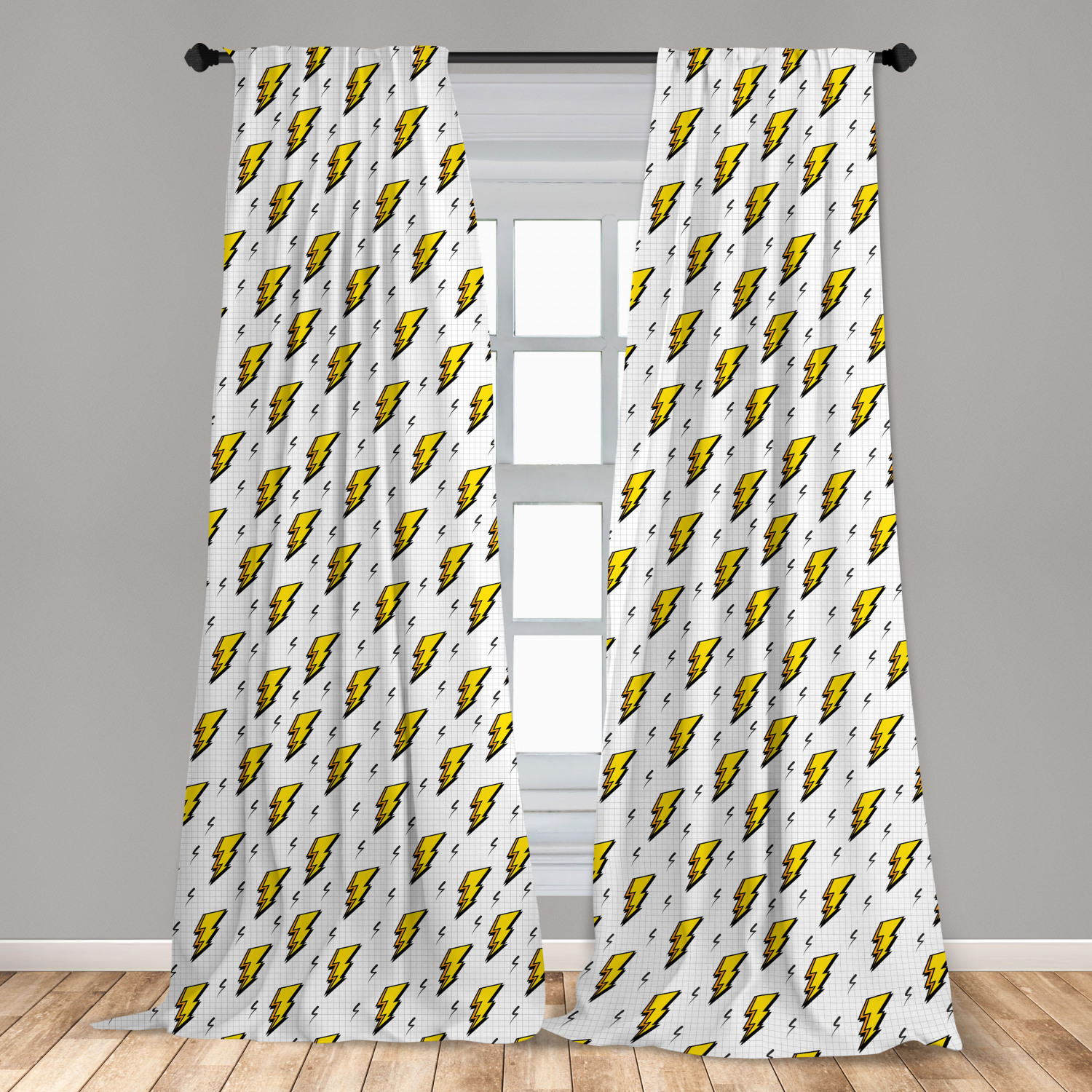 Vintage Abstract Microfiber Curtains 2 Panel Set Living Room Bedroom in 3 Sizes - Picture 49 of 54
