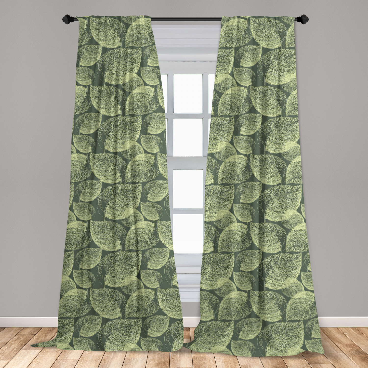 Vintage Abstract Microfiber Curtains 2 Panel Set Living Room Bedroom in 3 Sizes - Picture 7 of 54