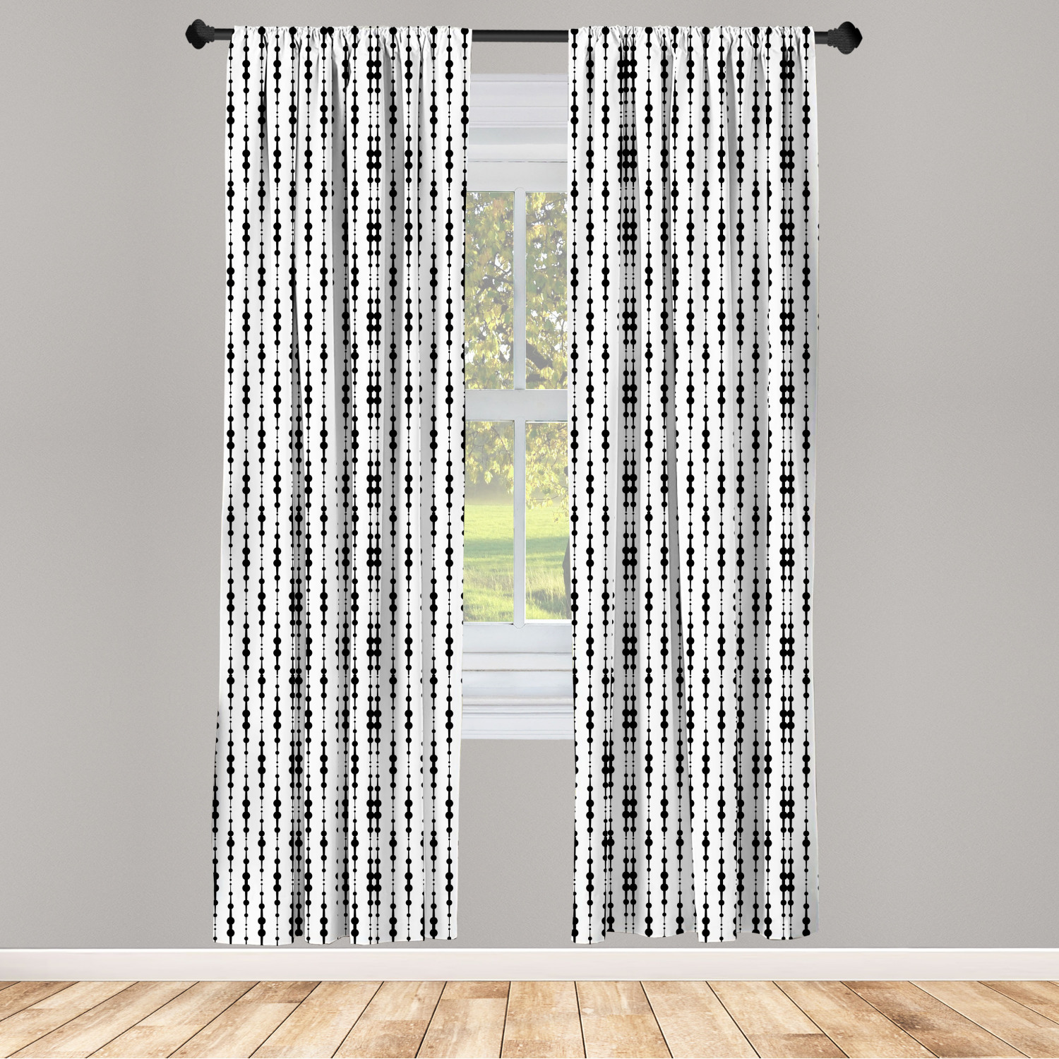 Vintage Abstract Microfiber Curtains 2 Panel Set Living Room Bedroom in 3 Sizes - Picture 32 of 54