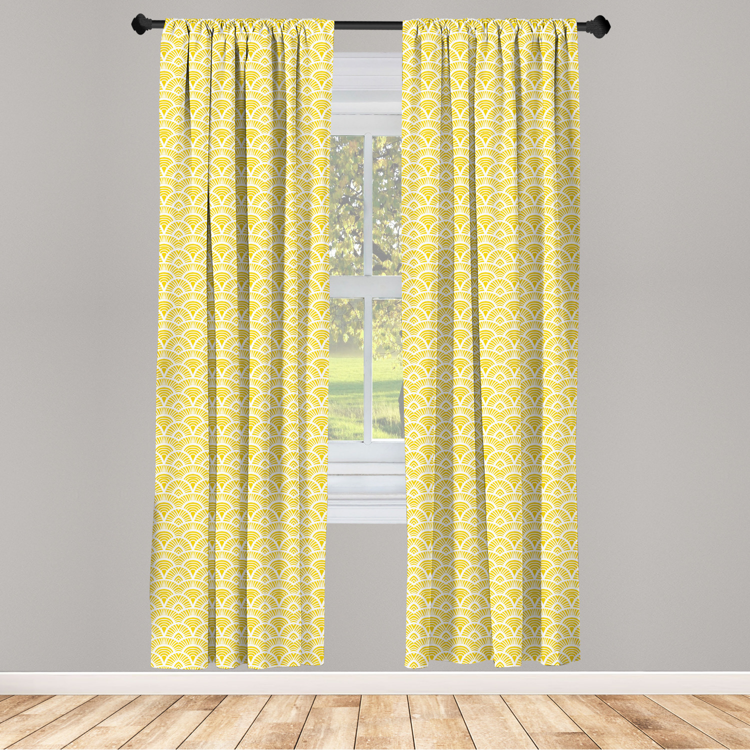 Vintage Abstract Microfiber Curtains 2 Panel Set Living Room Bedroom in 3 Sizes - Picture 46 of 54