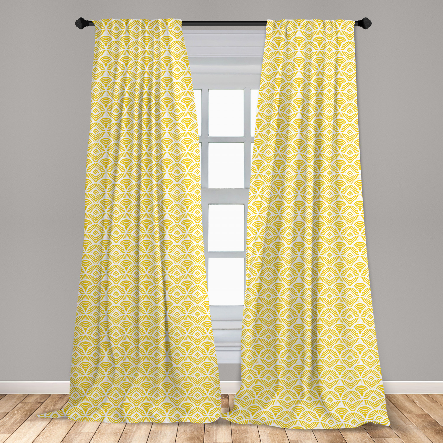 Vintage Abstract Microfiber Curtains 2 Panel Set Living Room Bedroom in 3 Sizes - Picture 45 of 54