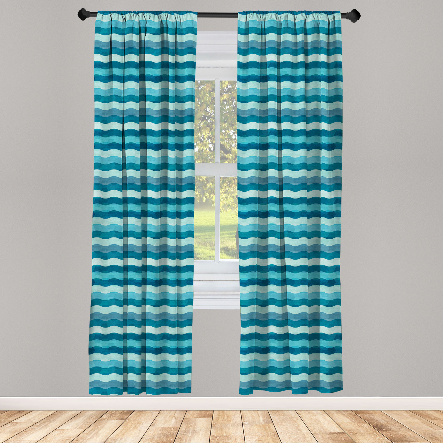 Vintage Abstract Microfiber Curtains 2 Panel Set Living Room Bedroom in 3 Sizes - Picture 34 of 54