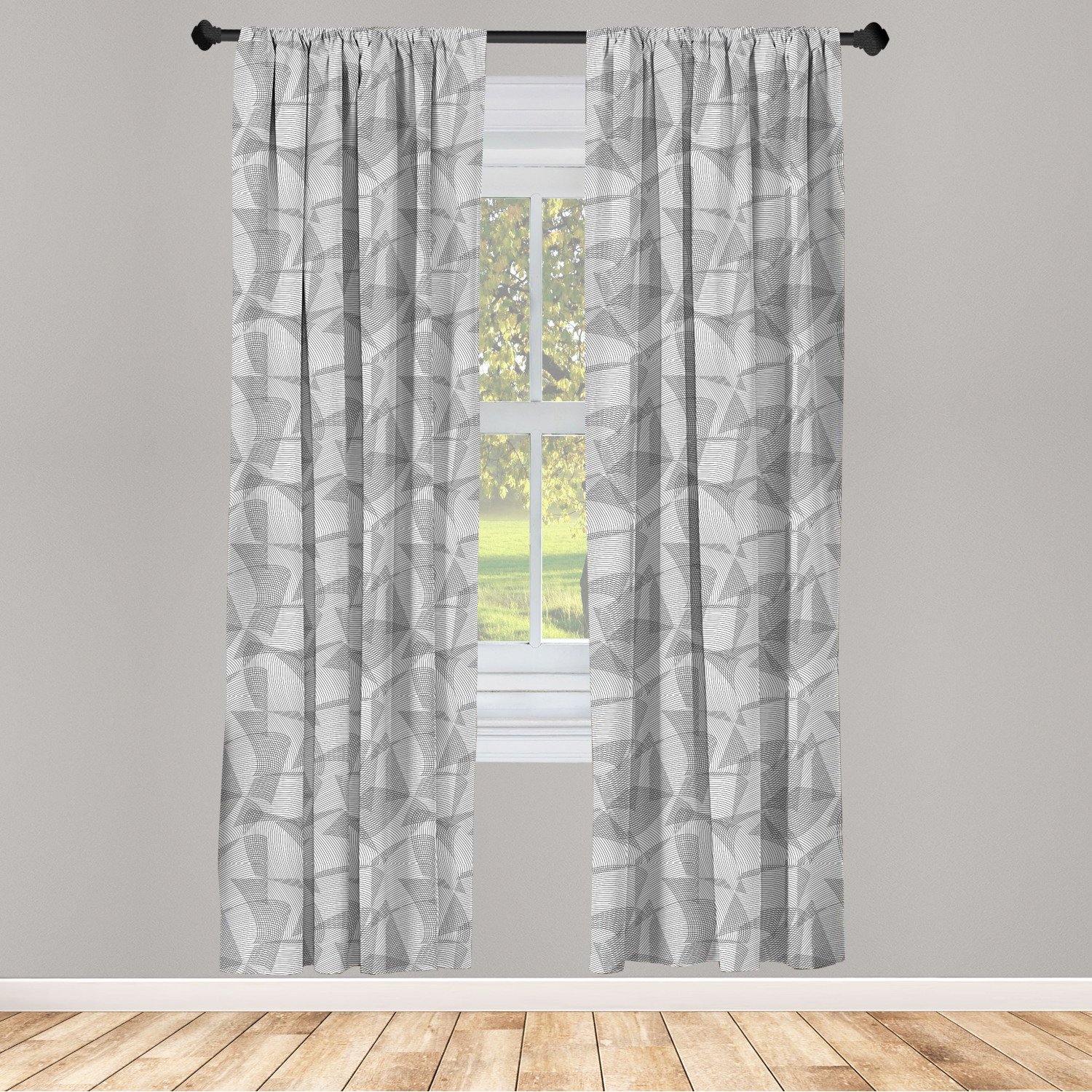 Vintage Abstract Microfiber Curtains 2 Panel Set Living Room Bedroom in 3 Sizes - Picture 20 of 54
